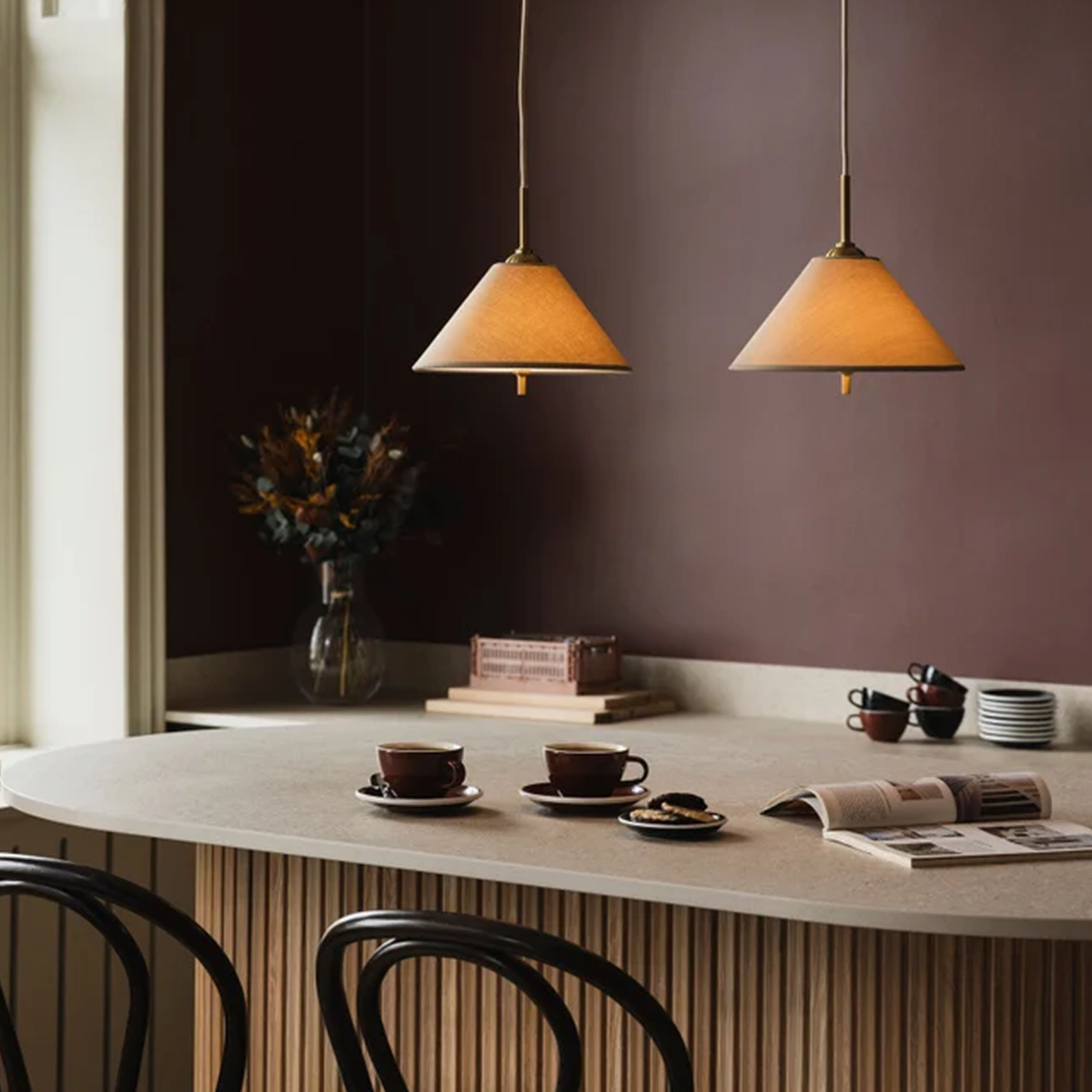 Globen Lighting Iris Taklampe Creme/Noir Ø25