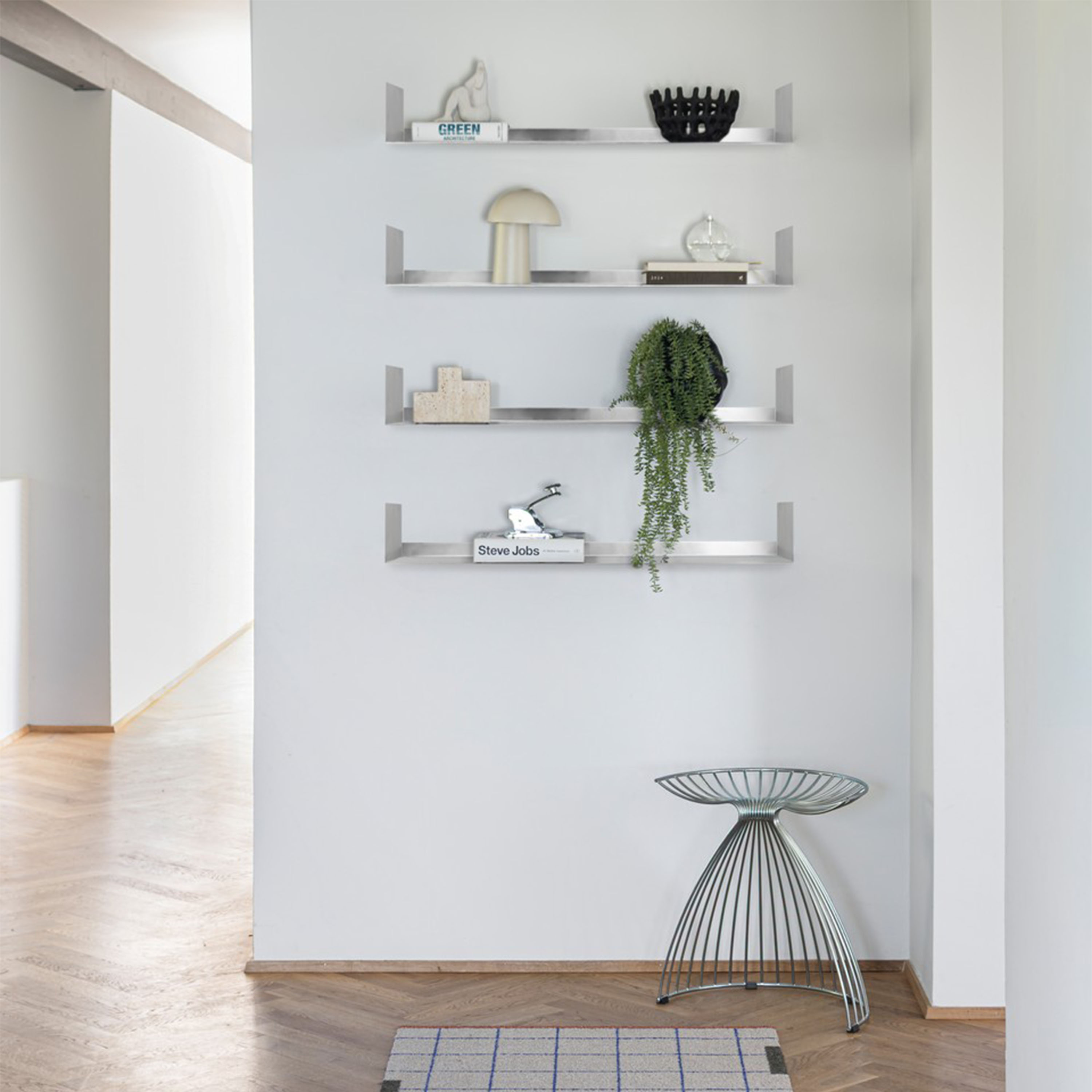 Mette Ditmer Float Vegghylle Stål 80x13