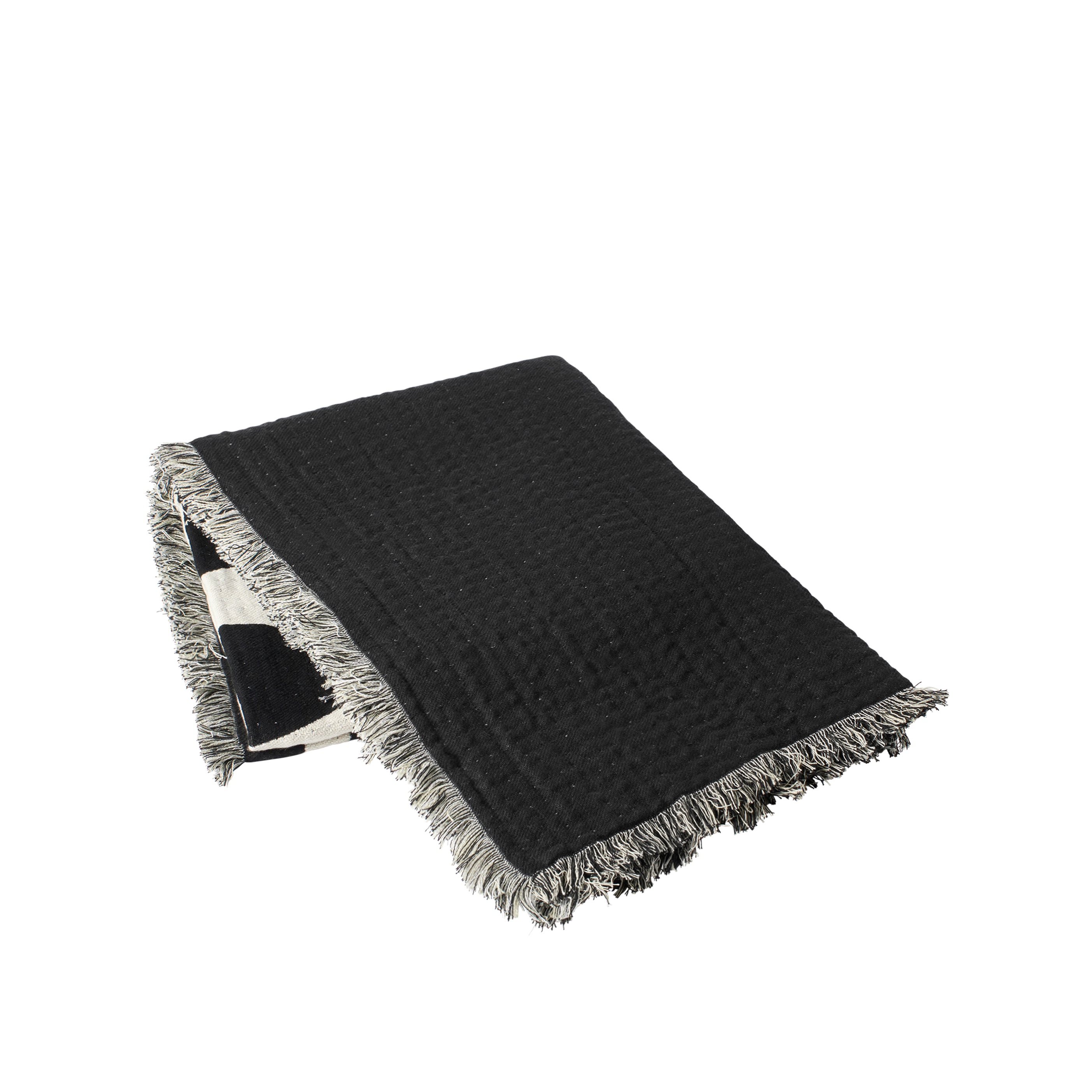 Broste Copenhagen Eva Torkkupeitto Castle Beige/Musta 130x180