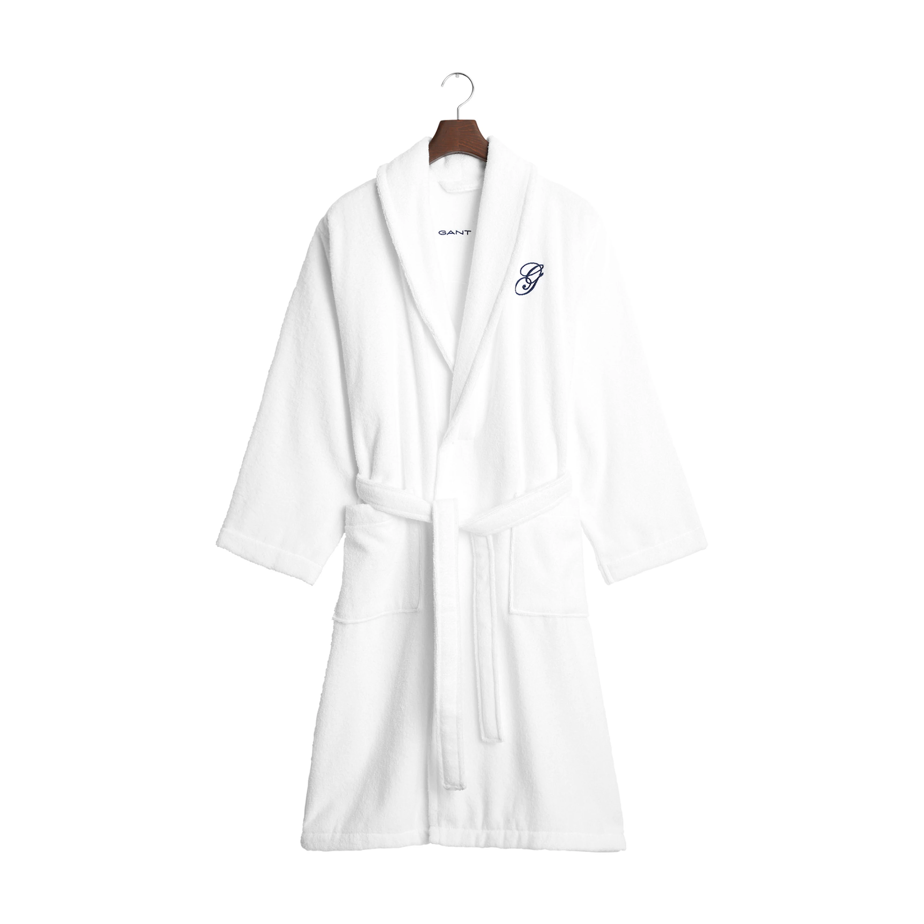 Embroidery Bademantel White Medium