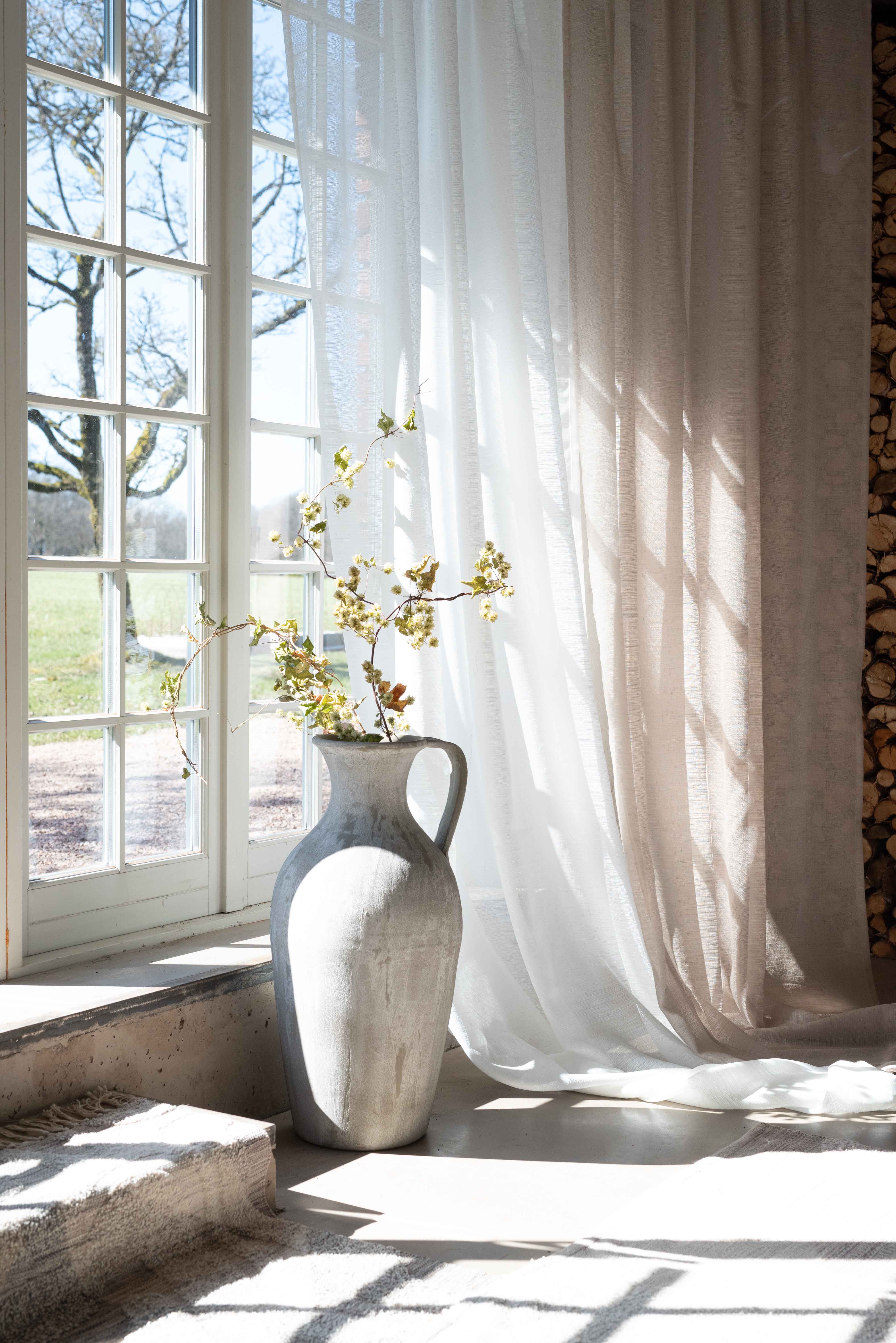 Fondaco Albin Gardinlengde Multiband Offwhite 140x250 2-pak