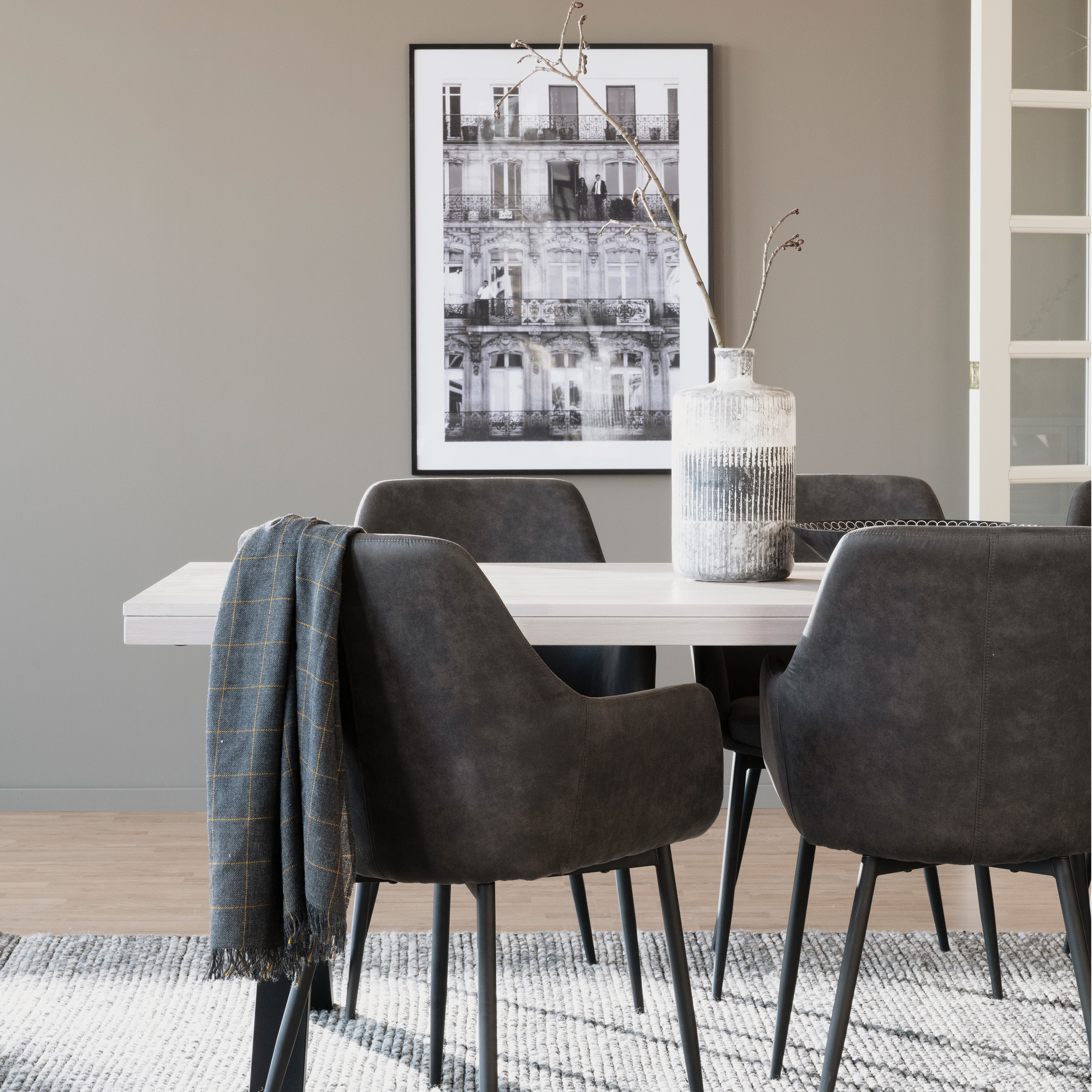 Rowico Home Brooklyn Matbord X-ben Vitpigmenterad Ek 170cm