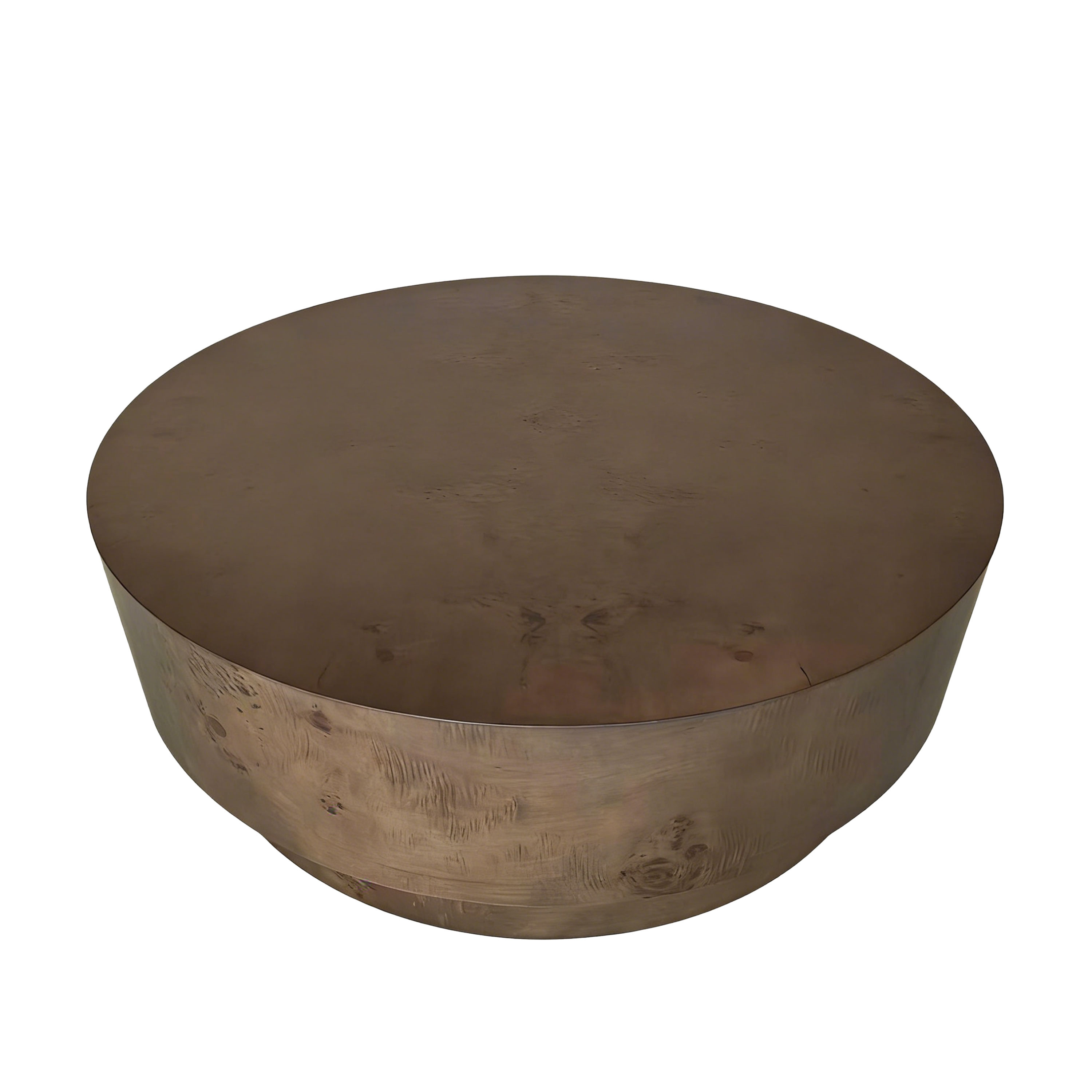 Poppy Couchtisch Braun gebeiztes Pappelholz Ø100