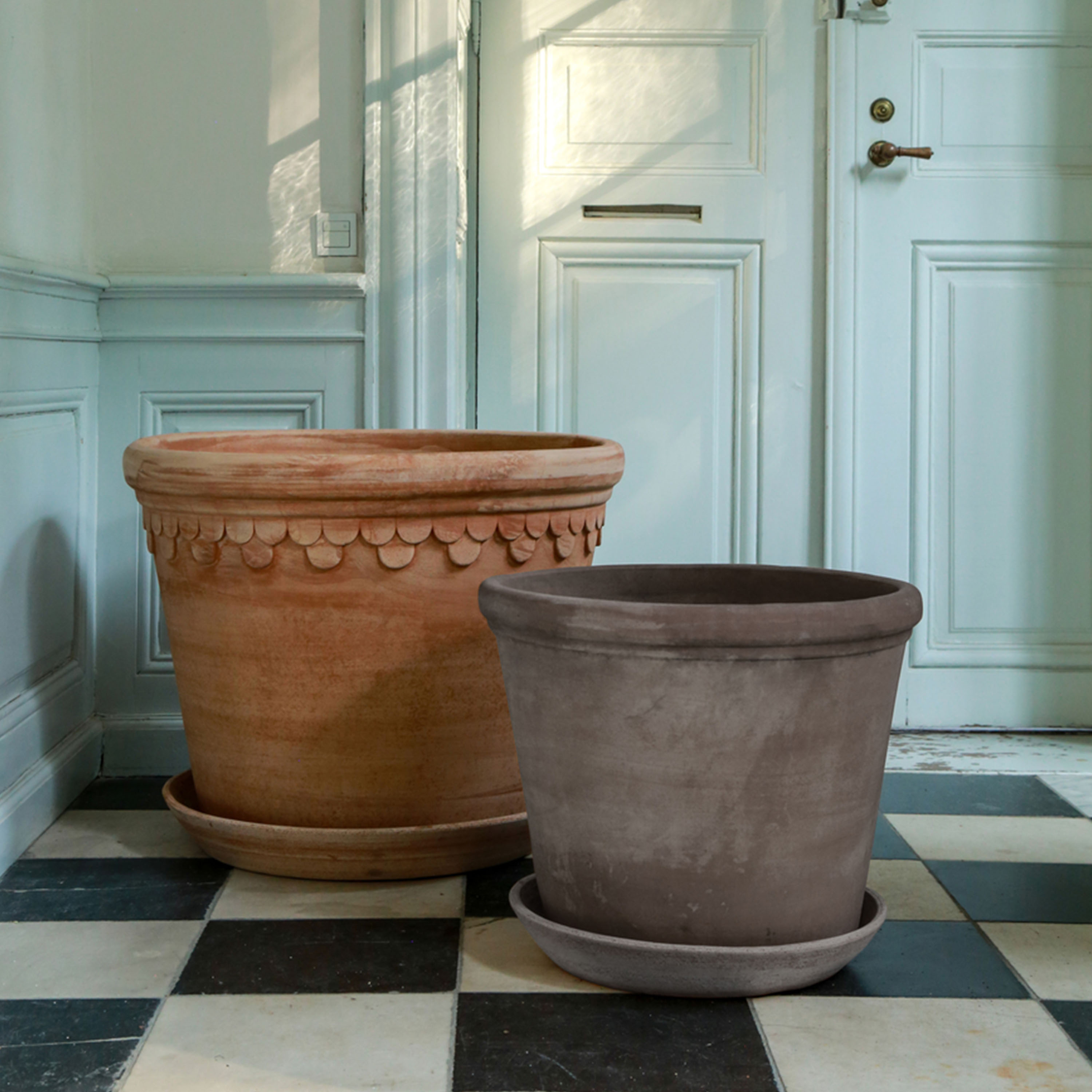 Bergs Potter Flora Krukke Raw Grå Terrakotta Ø50