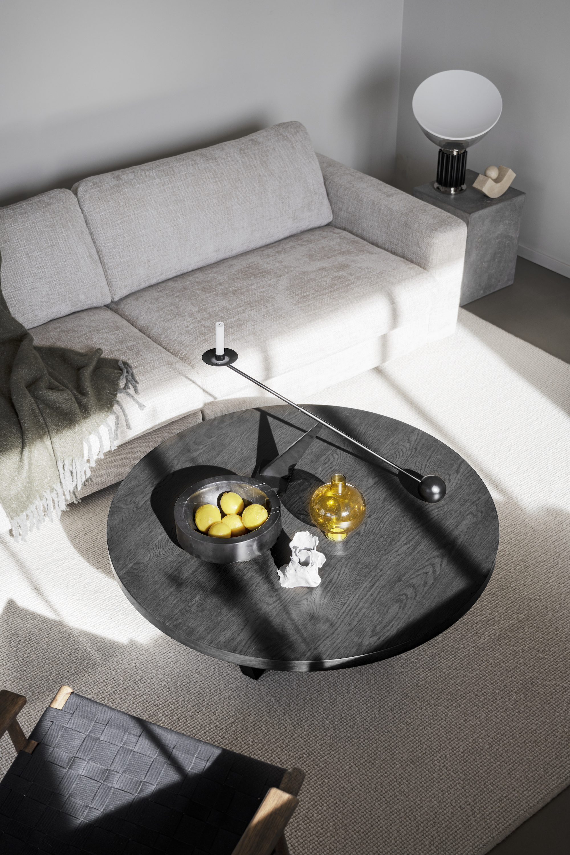 Rowico Home Boxford Couchtisch Schwarz Ø110