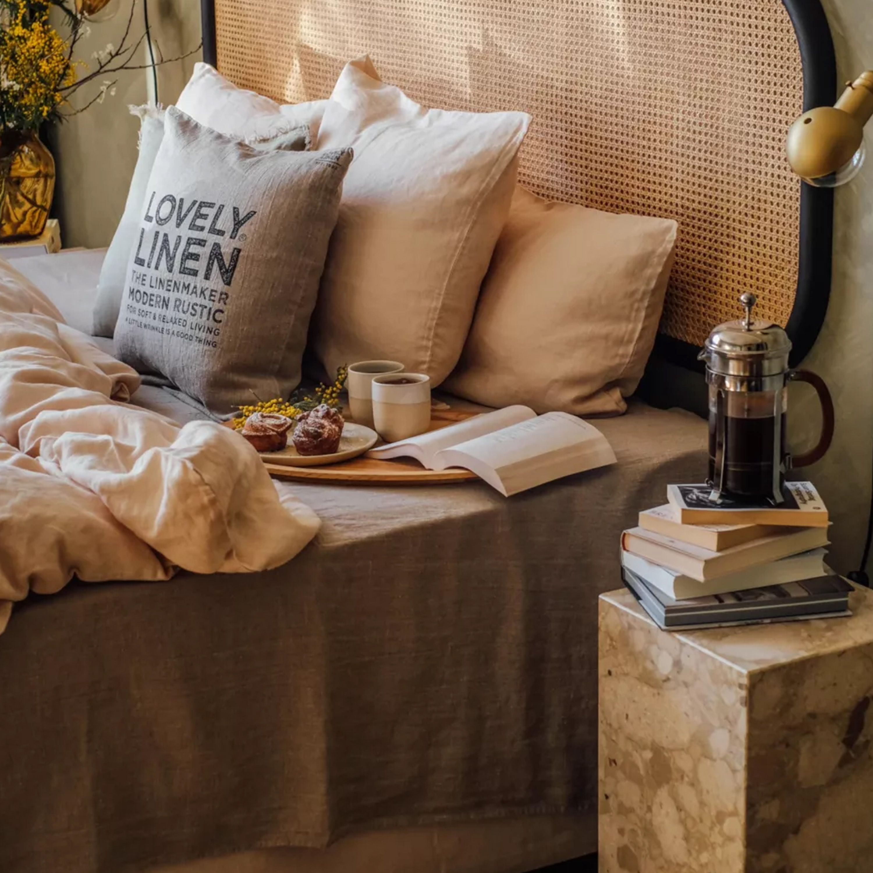 Lovely Linen Pussilakana Pellava Vanilla 220x240