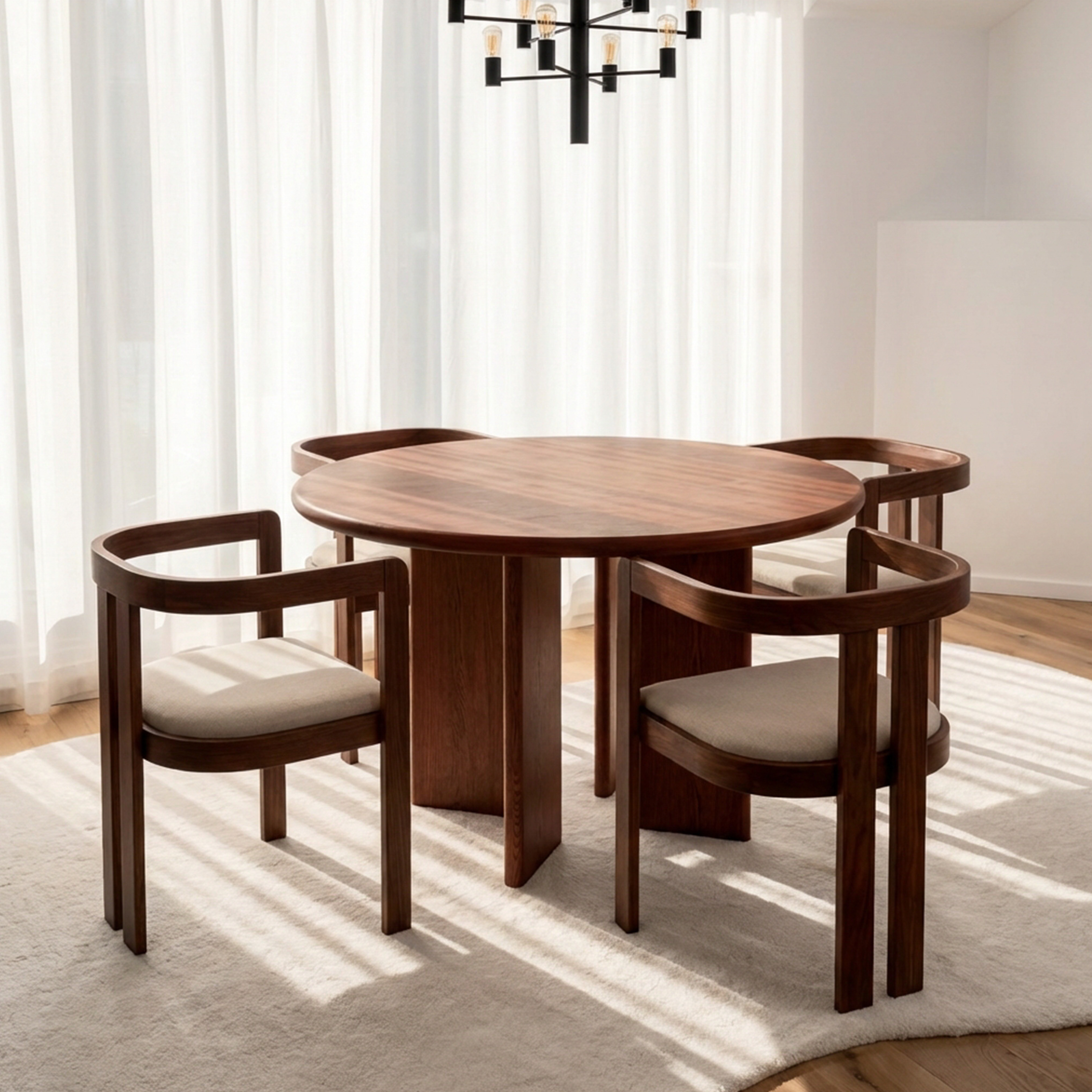 Sleepo Collection Callum Dining Armchair Walnut/White