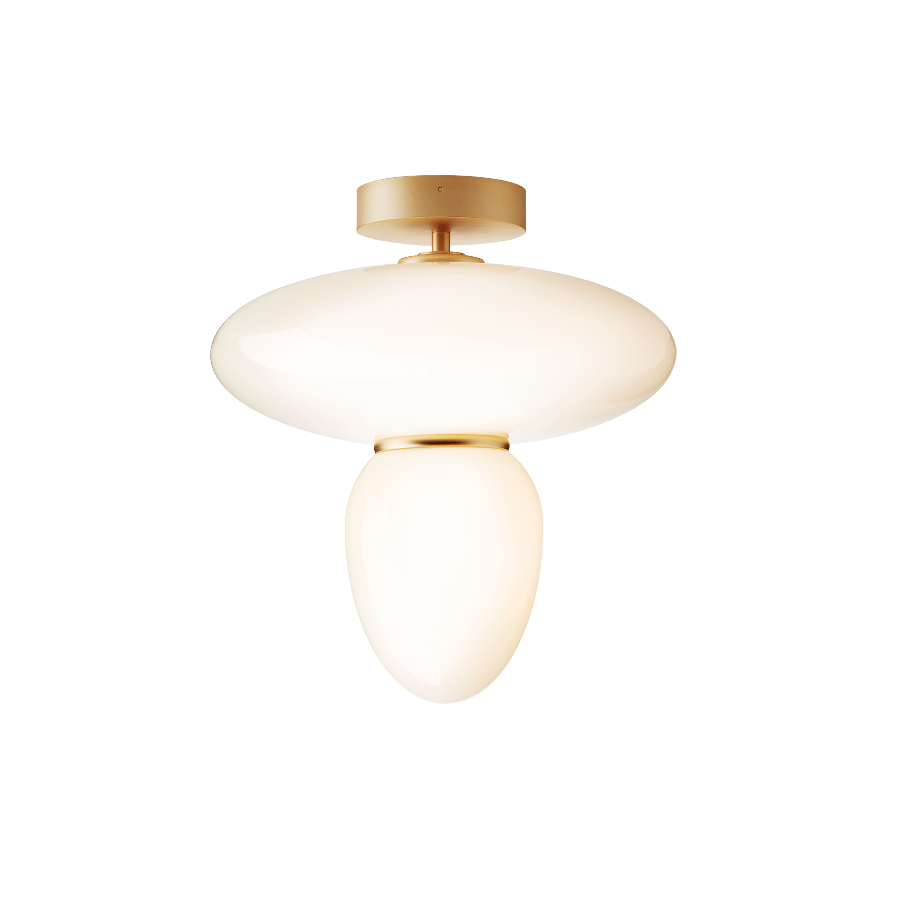 Nuura Rizzatto 42 Taklampa Satin Brass/Opal