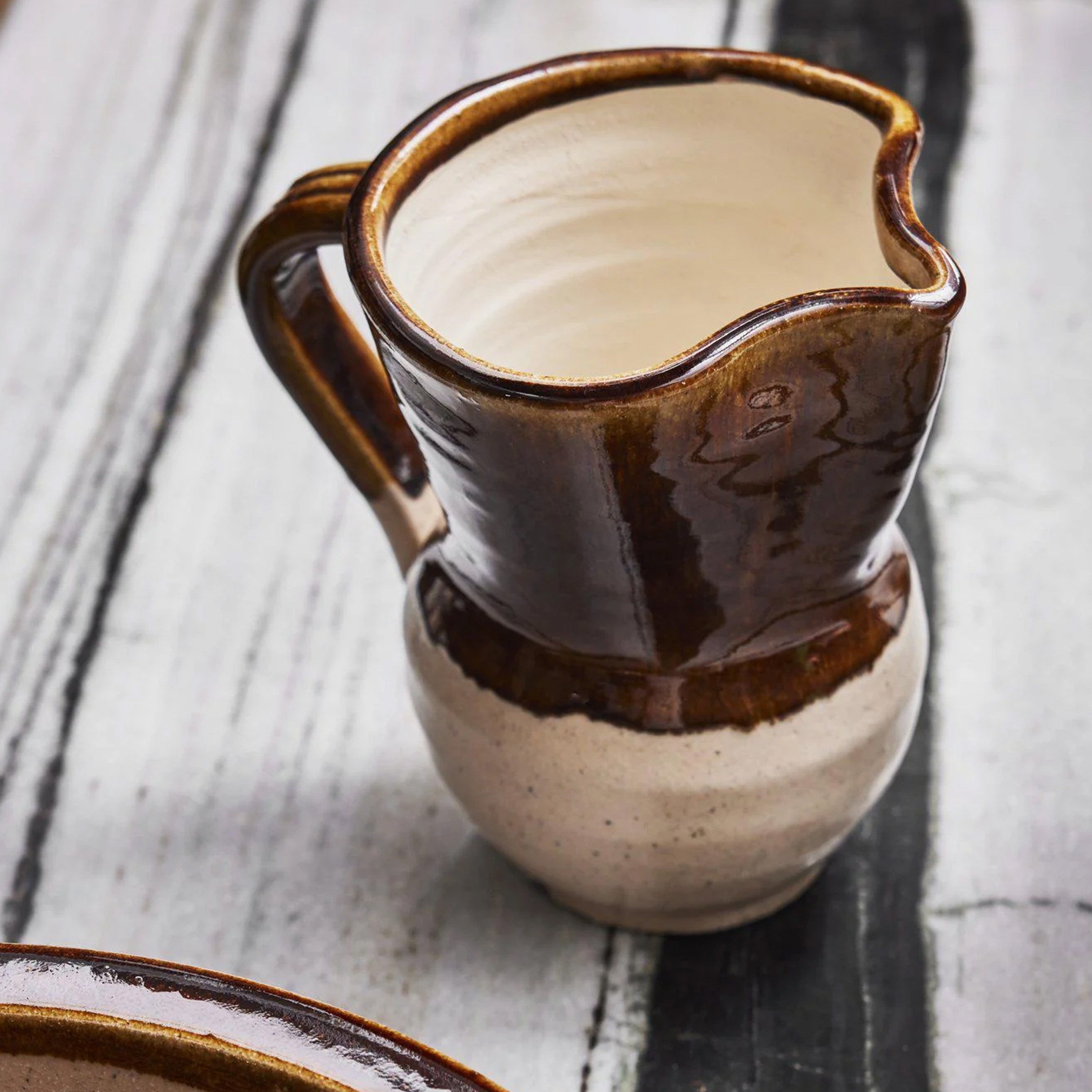 Jakobsdals Ombra Maljakko Ruskea/valkoinen