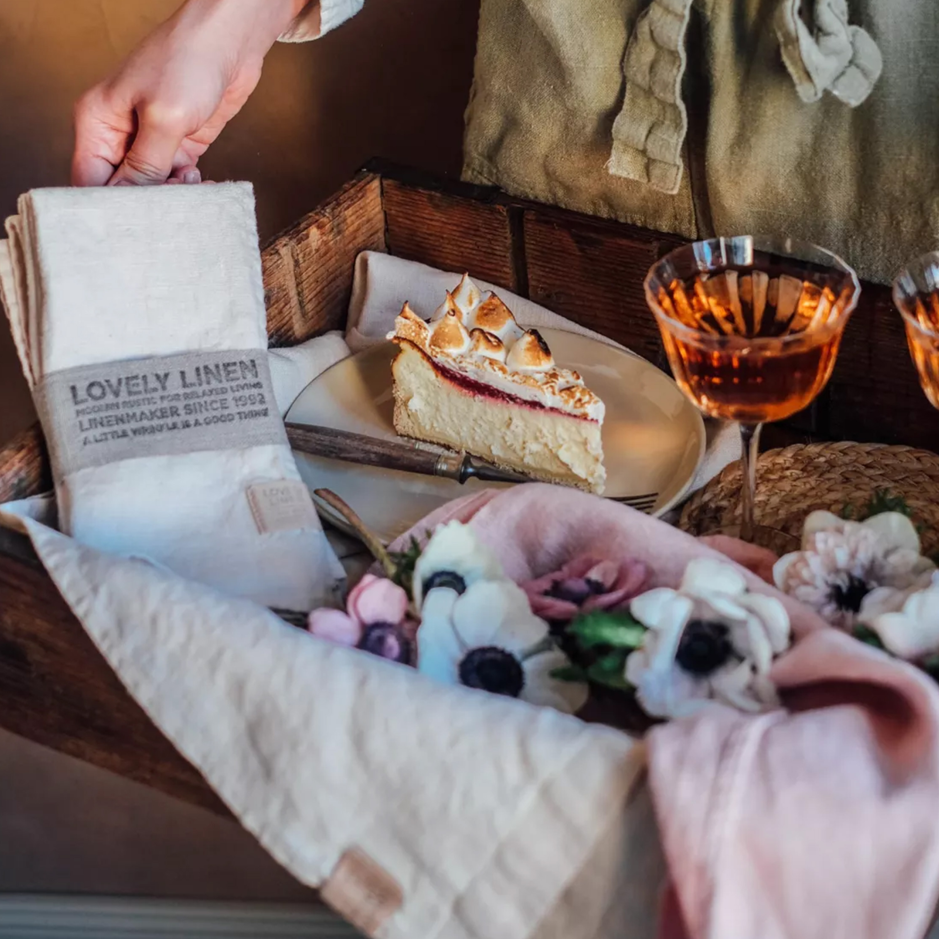 Lovely Linen Lovely Servett Linne Vanilla 4-pack