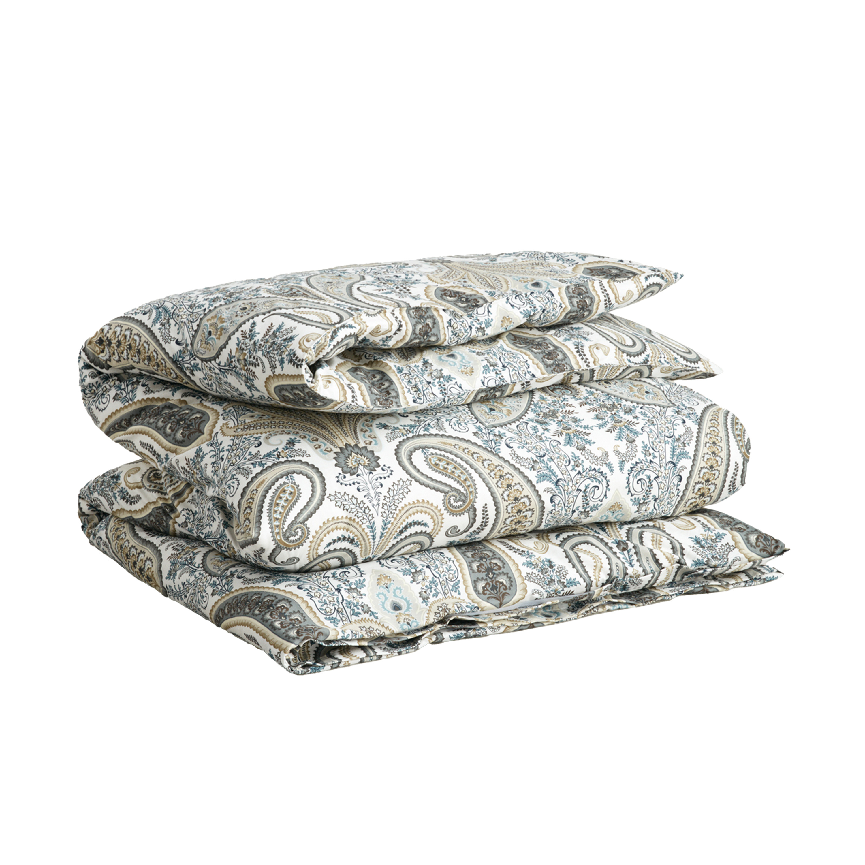 Key West Paisley Påslakan Dark Putty Dubbel