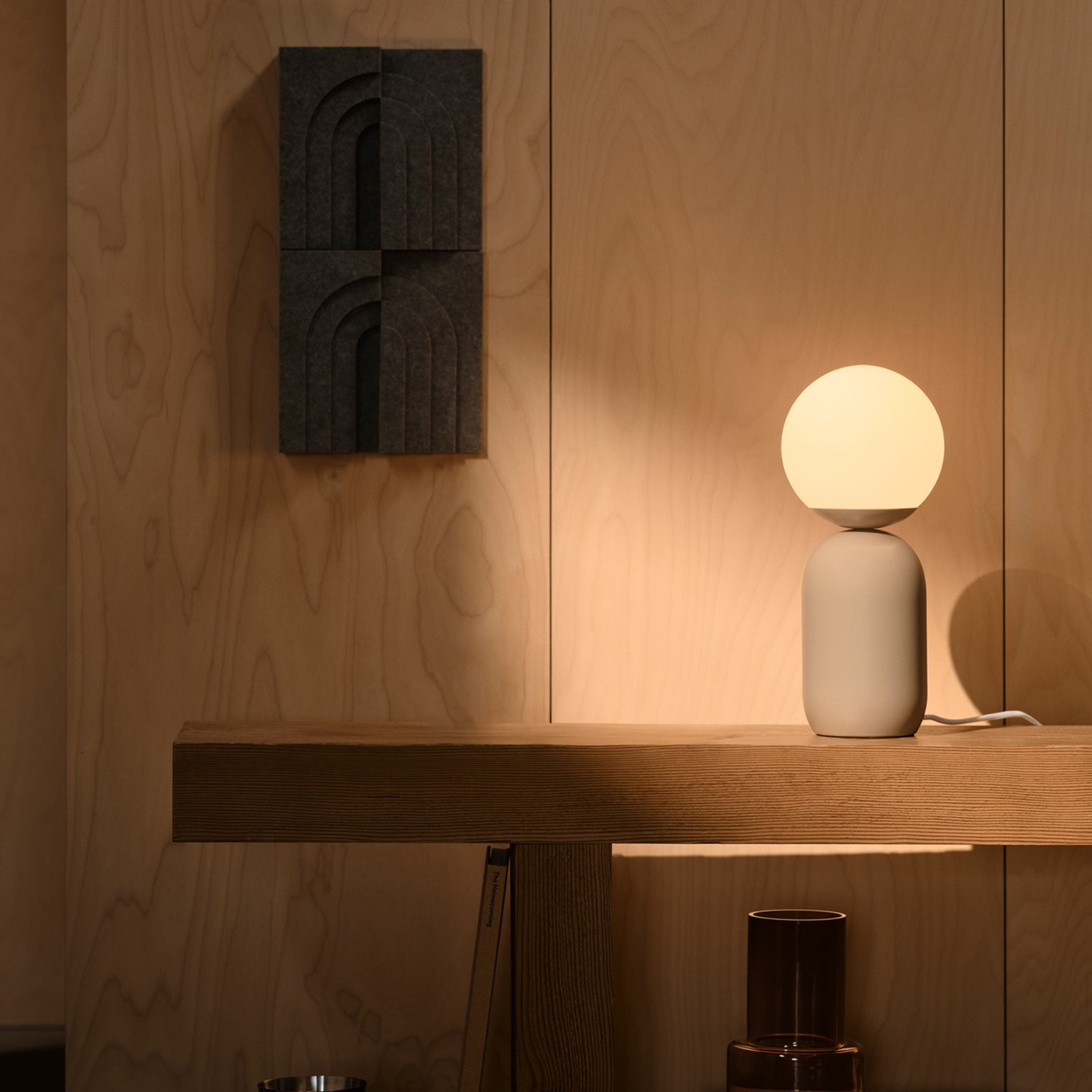 Nordlux Notti Bordlampe Lys Brun 34cm