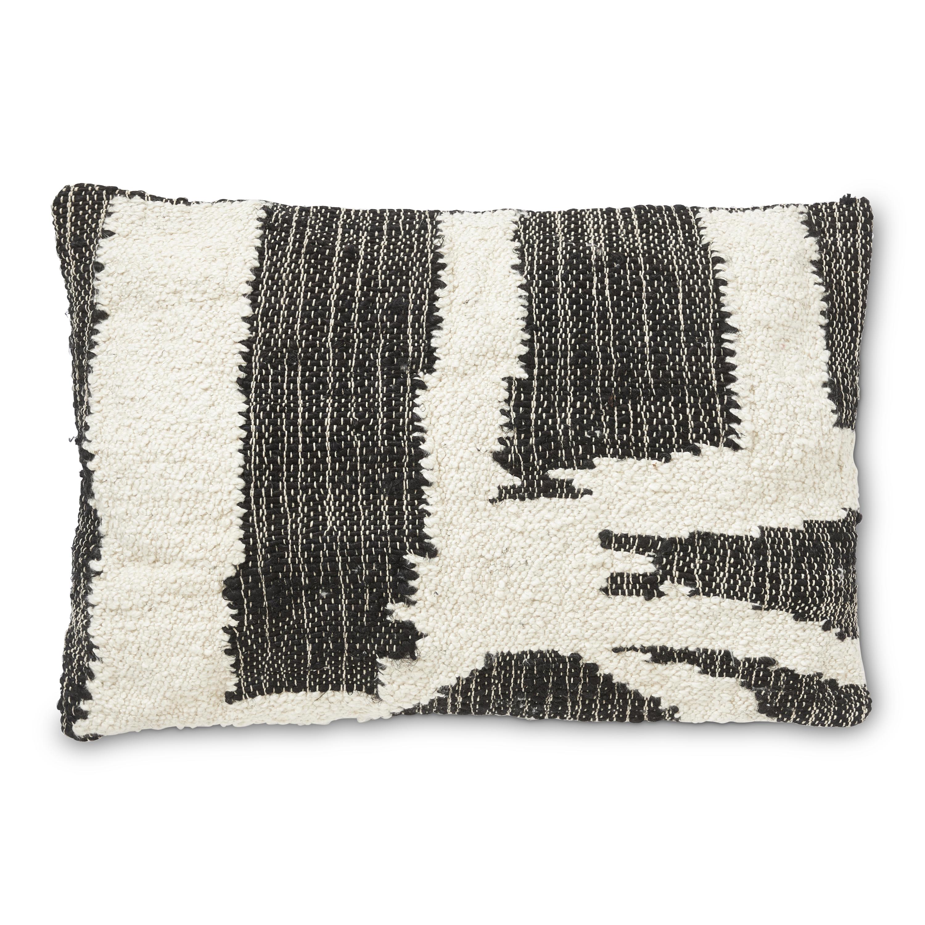 Yulia Kuddfodral Jute Svart/Vit 40x60