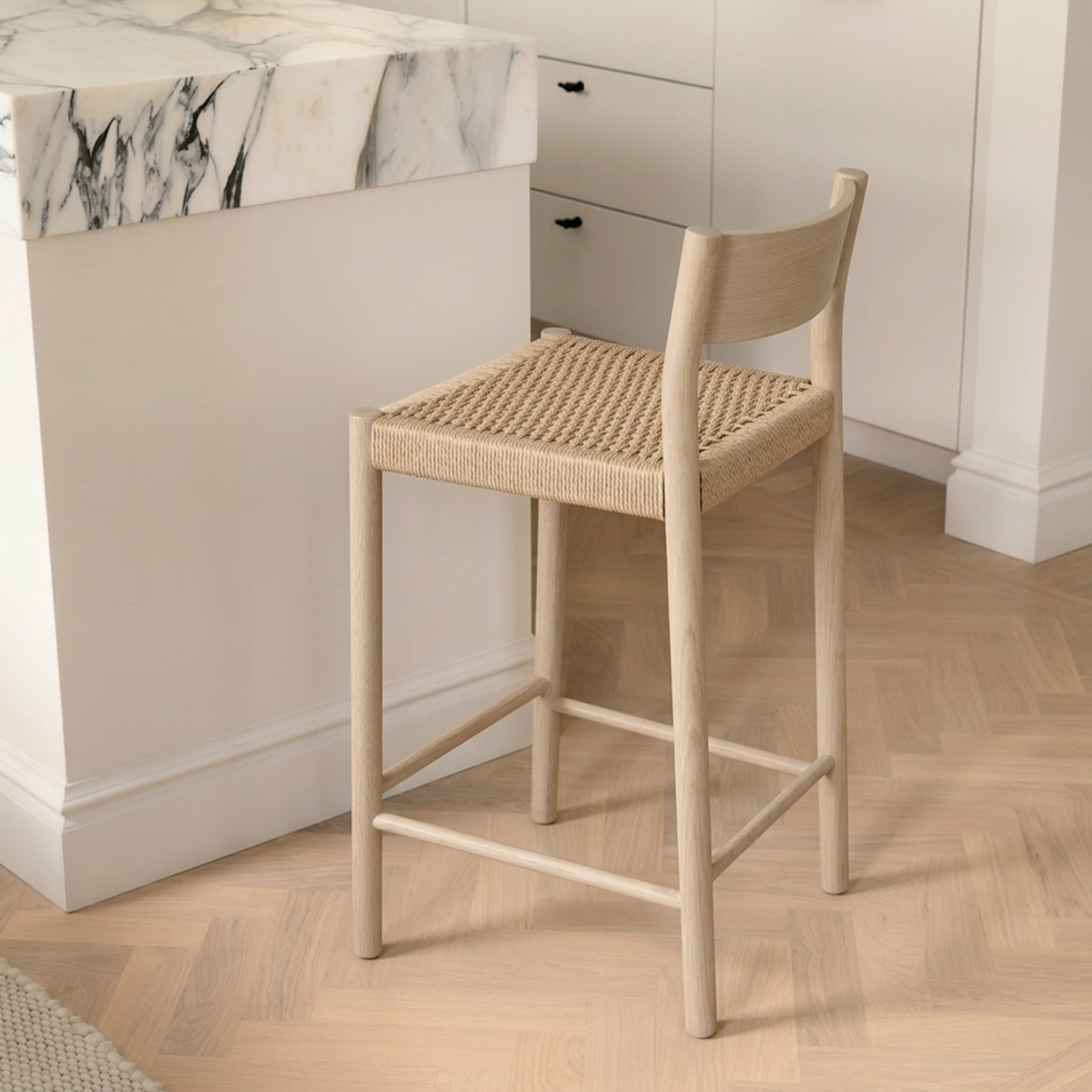 Sleepo Collection Colin Bar Stool White Oiled Oak