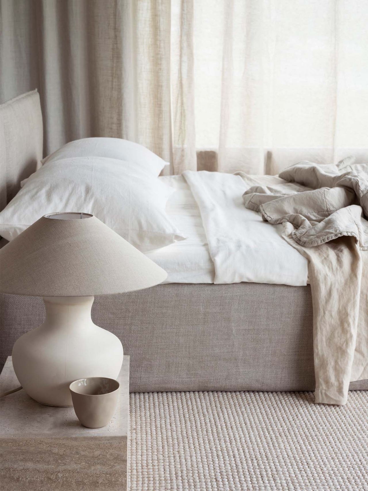 Watt &amp; Veke Basic Flat Lampskärm Natural 42cm