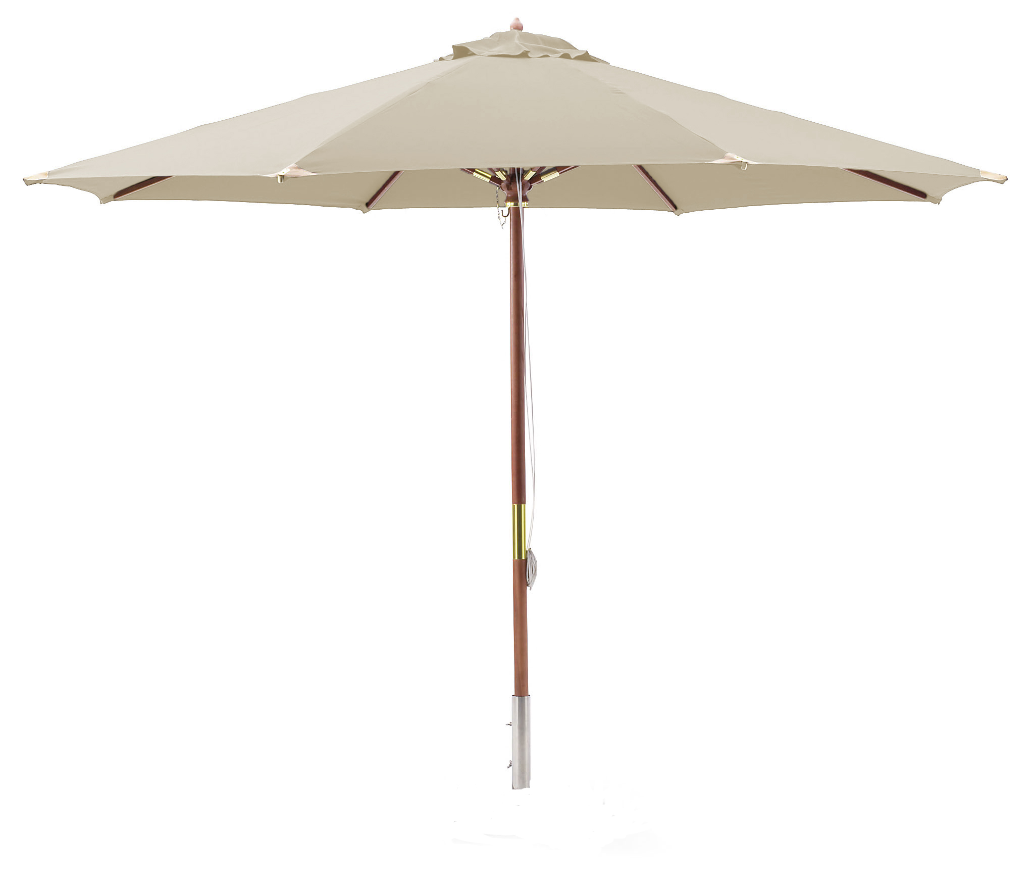 Hillerstorp - Lyx Aurinkovarjo Nature/beige 335 cm Puu - Trä, Polyester - Aurinkovarjot