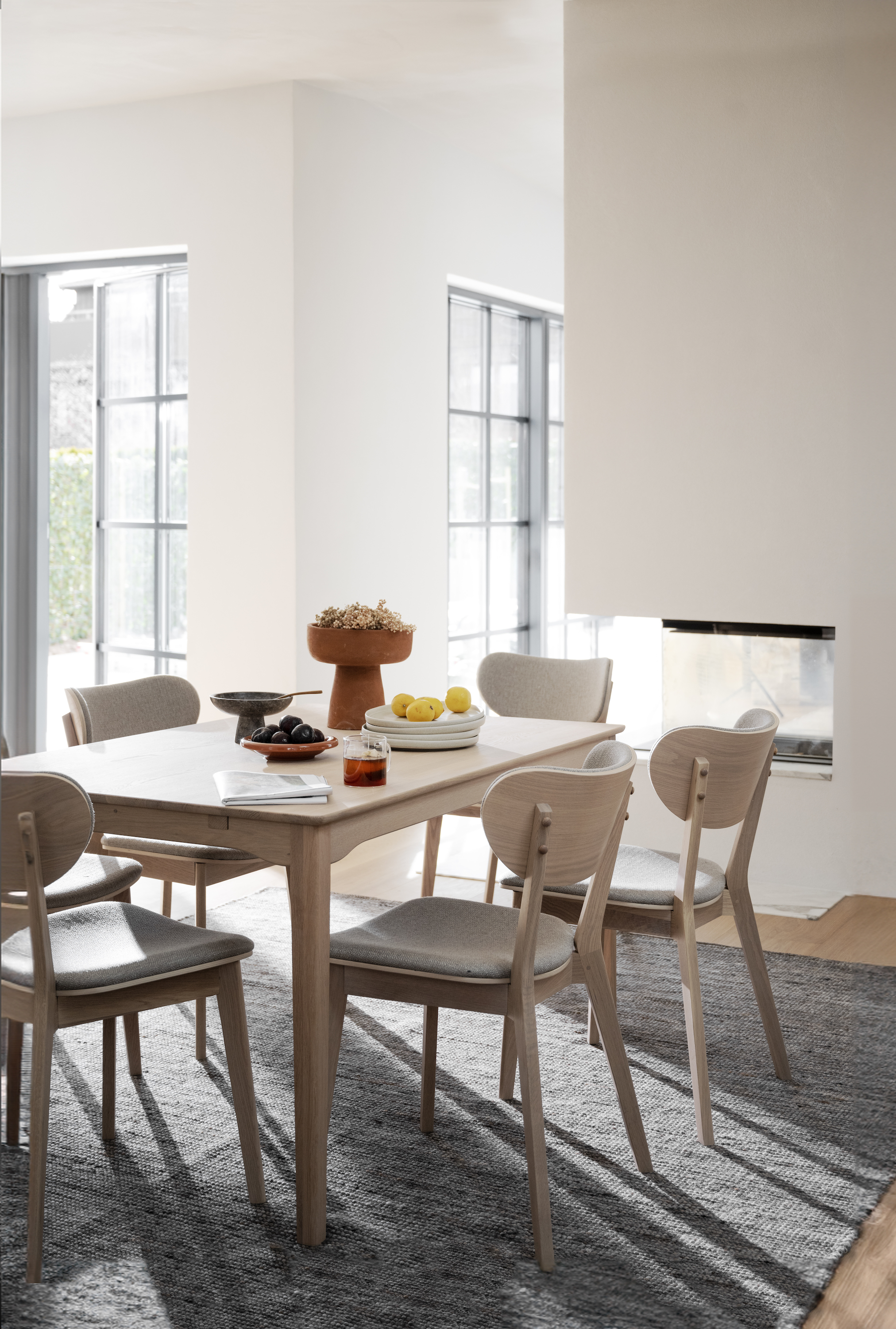 Rowico Home Kato Esszimmerstuhl Weiß Pigmentiert/Graubeige