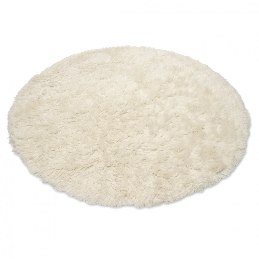 Classic Collection Cloudy Wollteppich Naturweiß Ø160