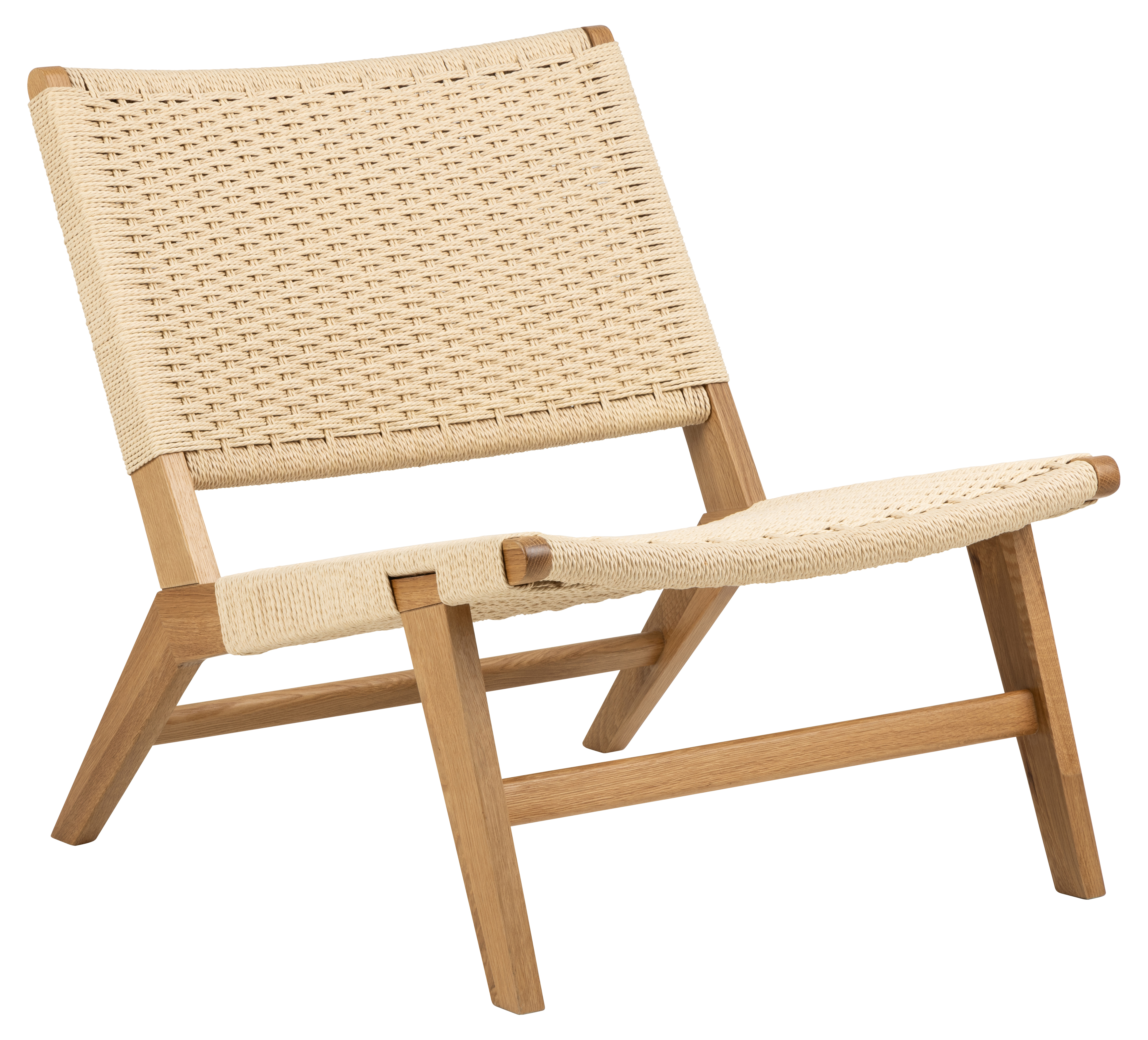 Nordic Home - Adina Loungestol Ek Off White - Beige
