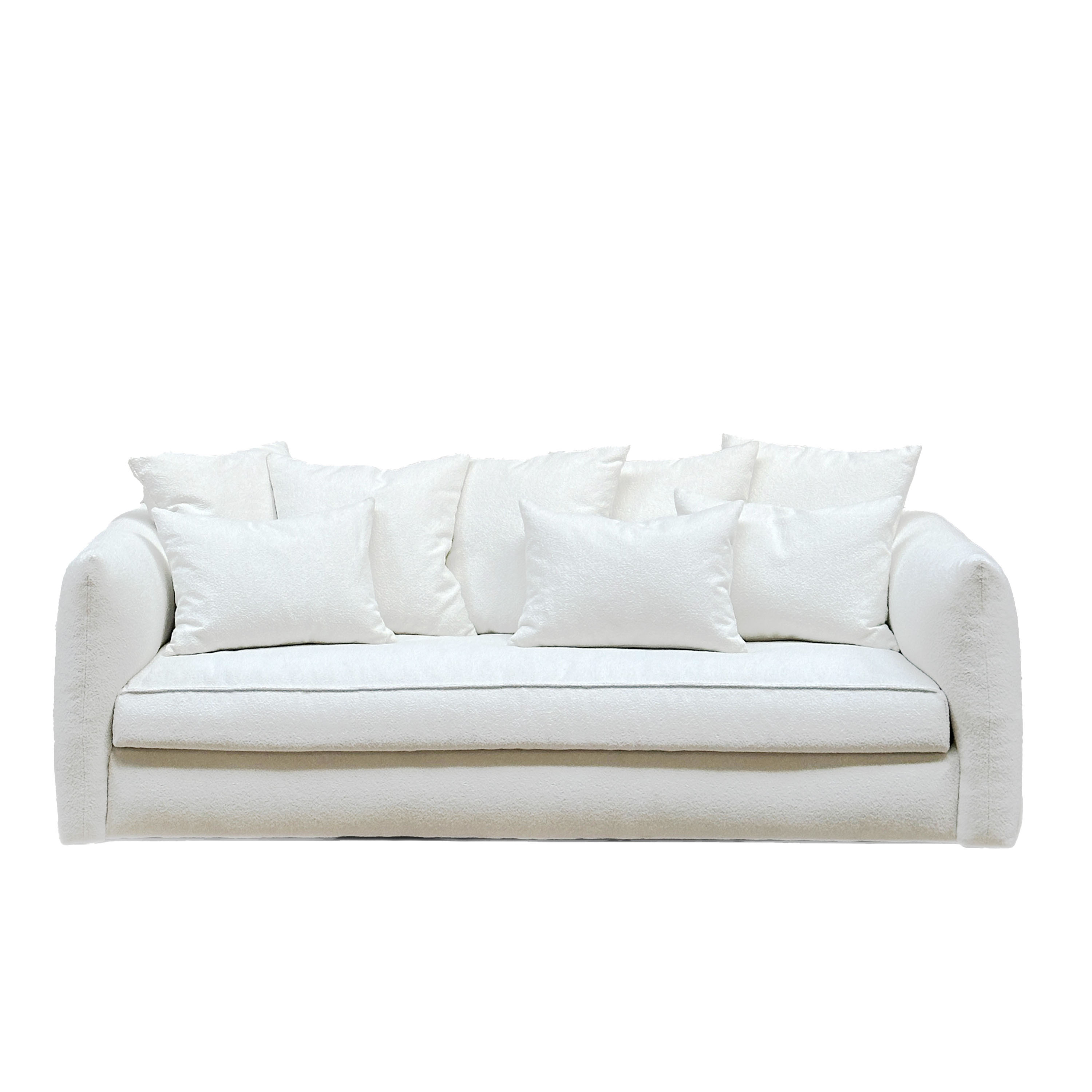 Tinted - Cornell Sofa Bouclé Classic Offwhite 225cm - Weiß - Sofas