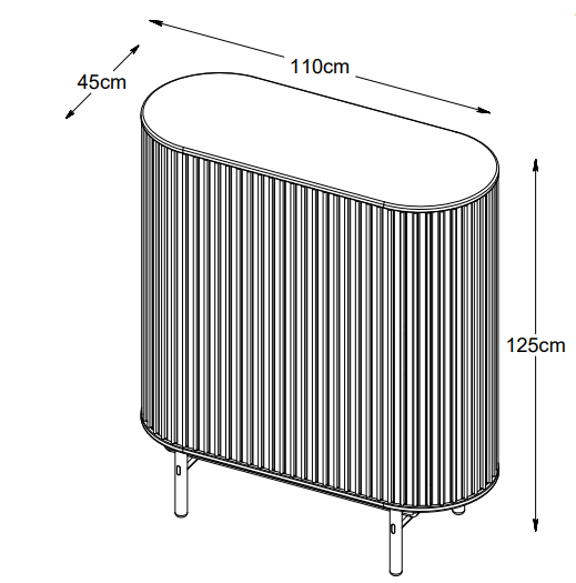 Nordic Home Alice Skåp Natural Oak 125cm