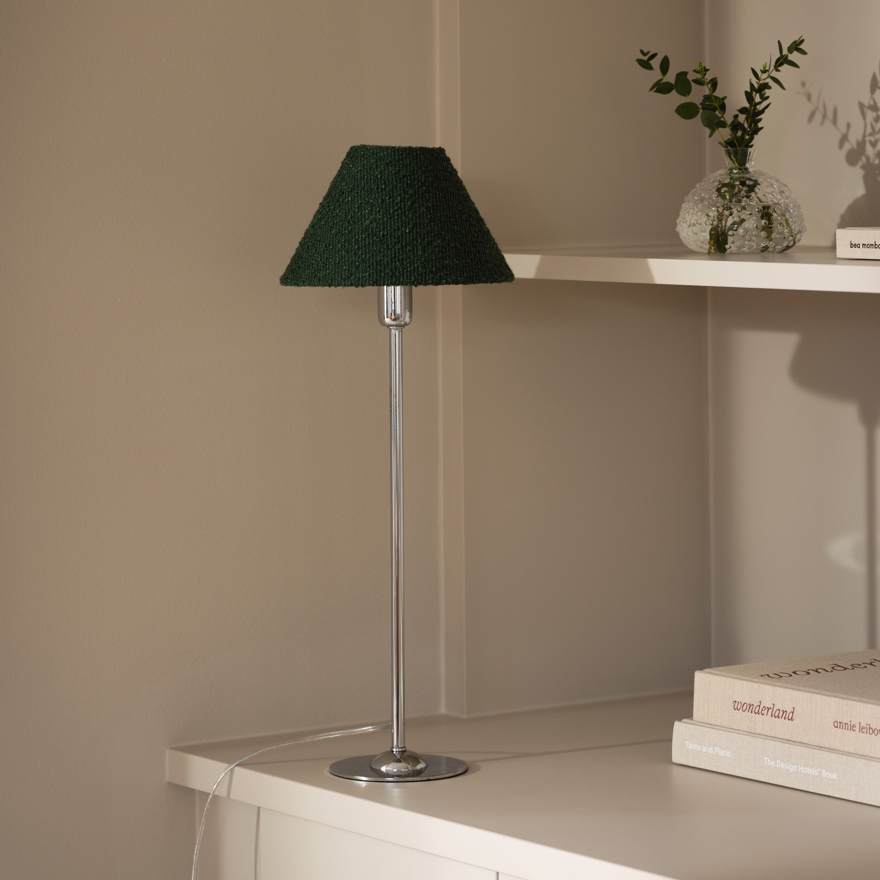 Globen Lighting Iris Lampskärm Bouclé Moss Green 20cm