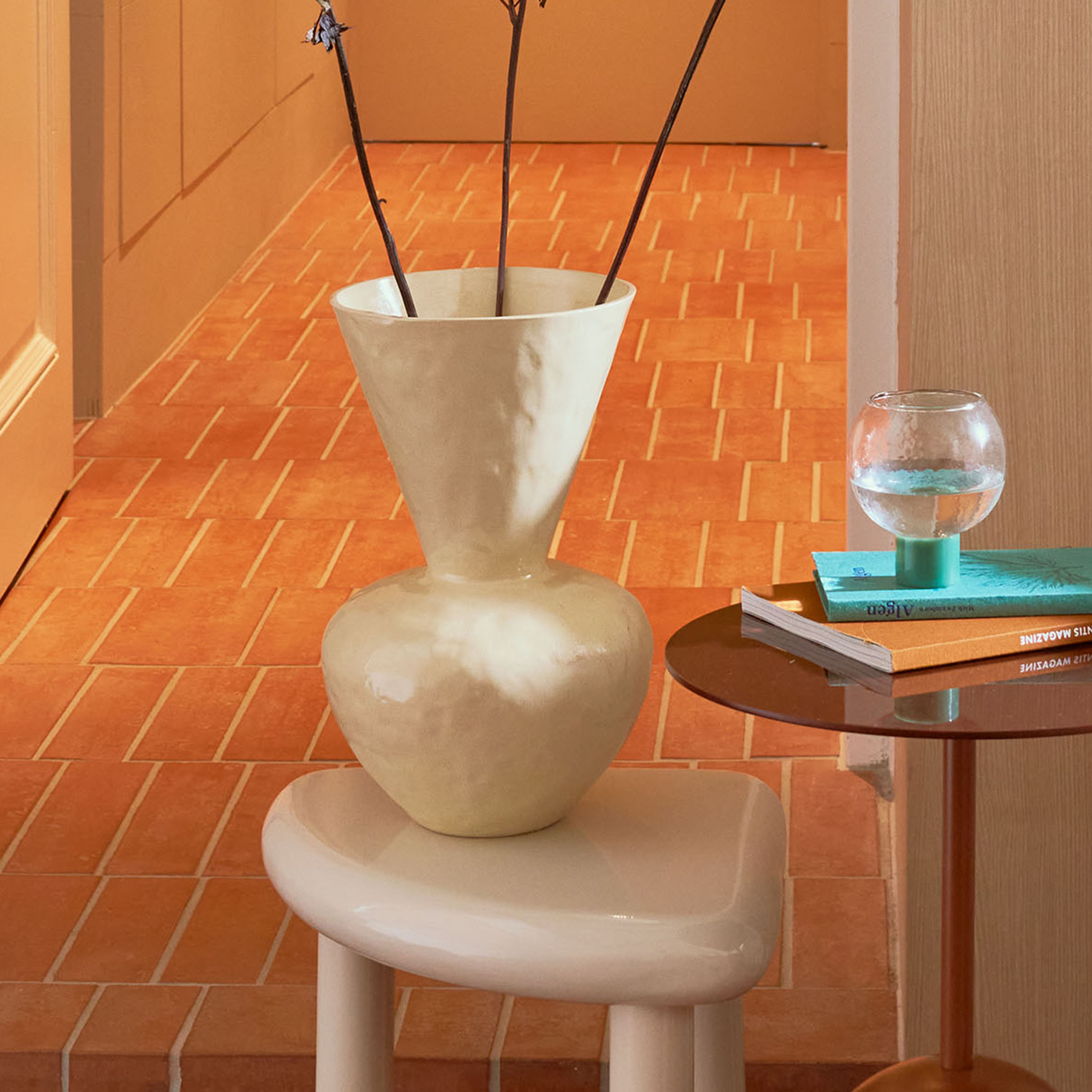 Urban Nature Culture Langa Vas Pale Khaki 34cm