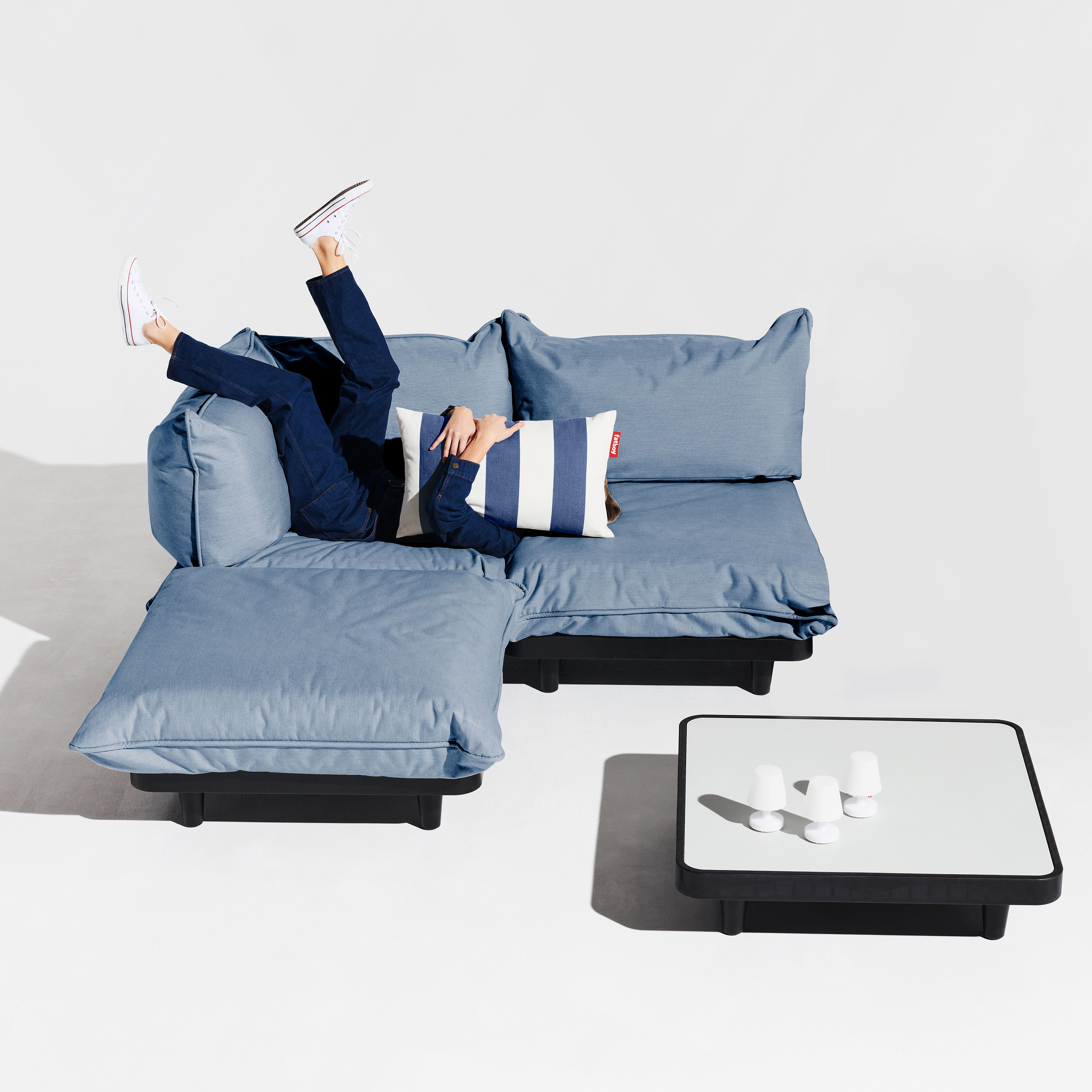 Fatboy Paletti Loungegrupp Medium inkl Bord Storm Blue