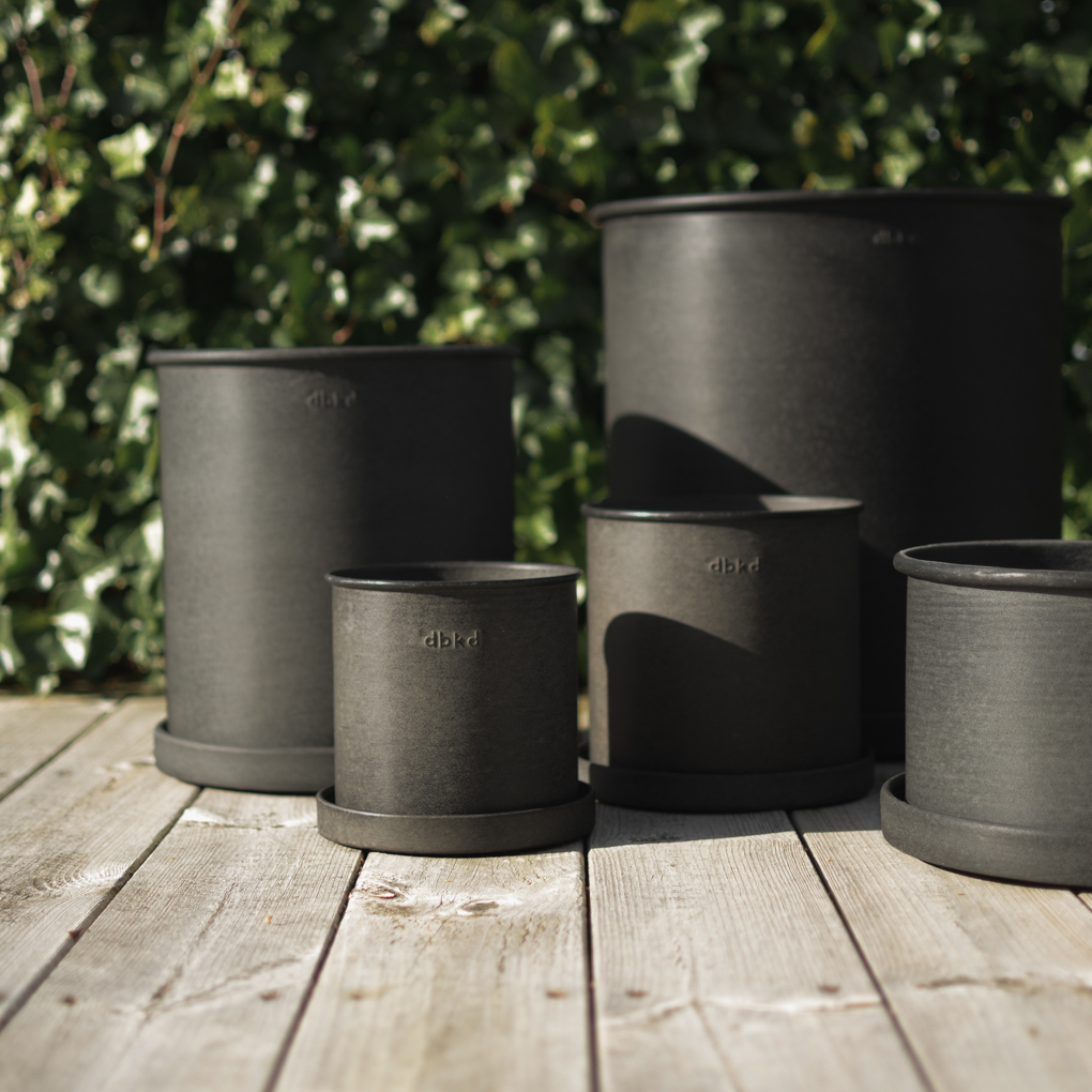 DBKD Plant Pot Black Small 2-pakkaus