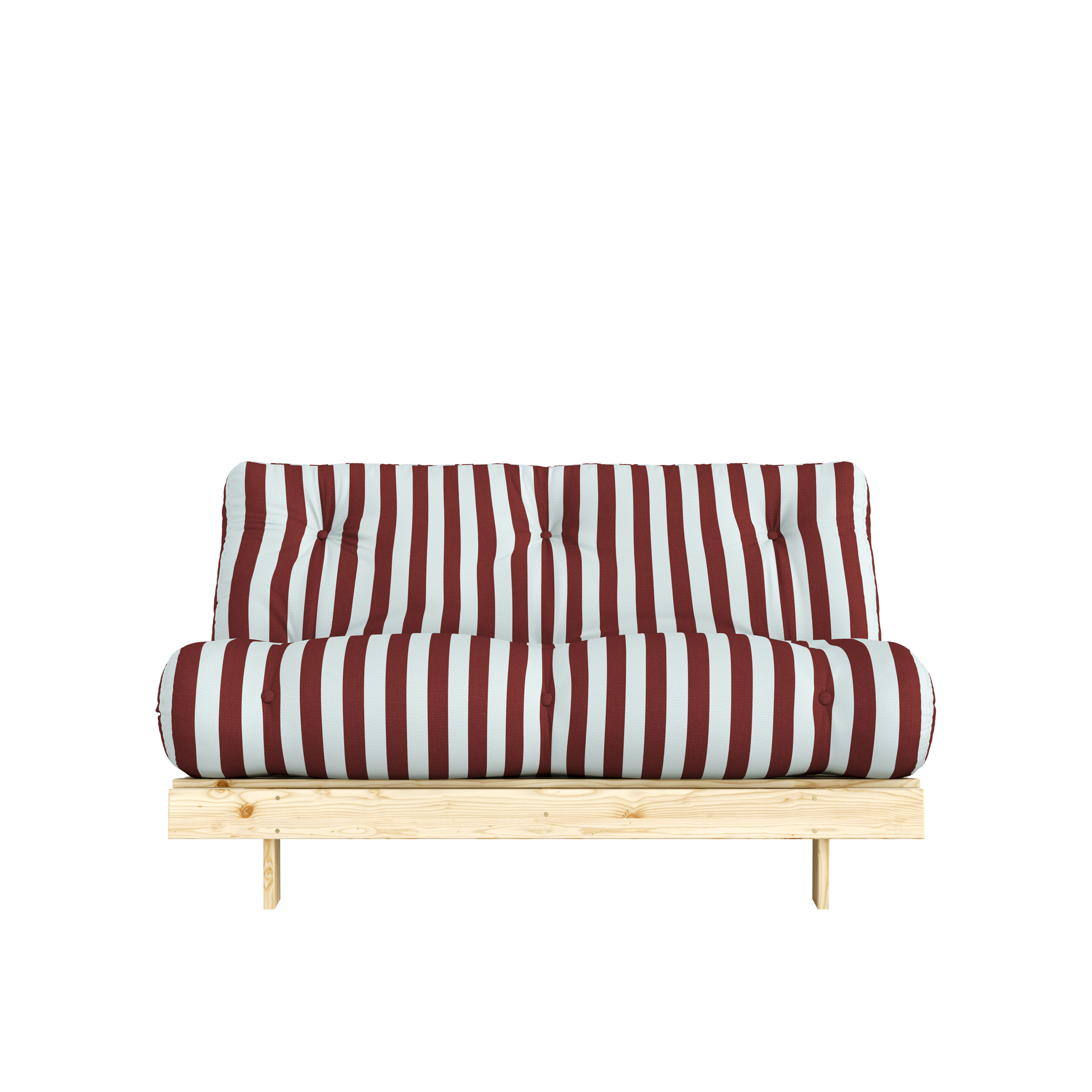 Karup Design Roots Bäddsoffa Natur/Burgundy Light Blue 140cm