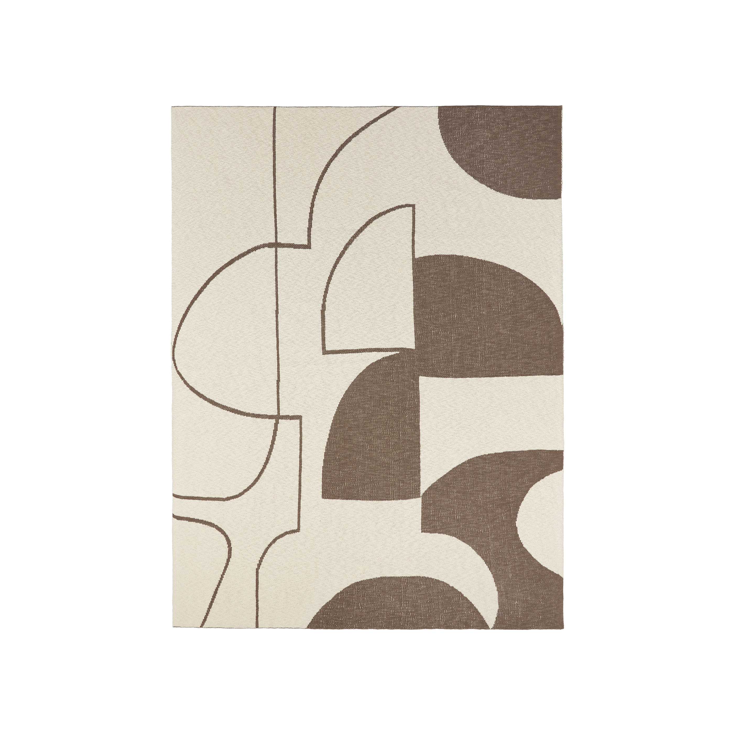 Broste Copenhagen Maren Pläd Kangaroo Brown/Off White 130x180