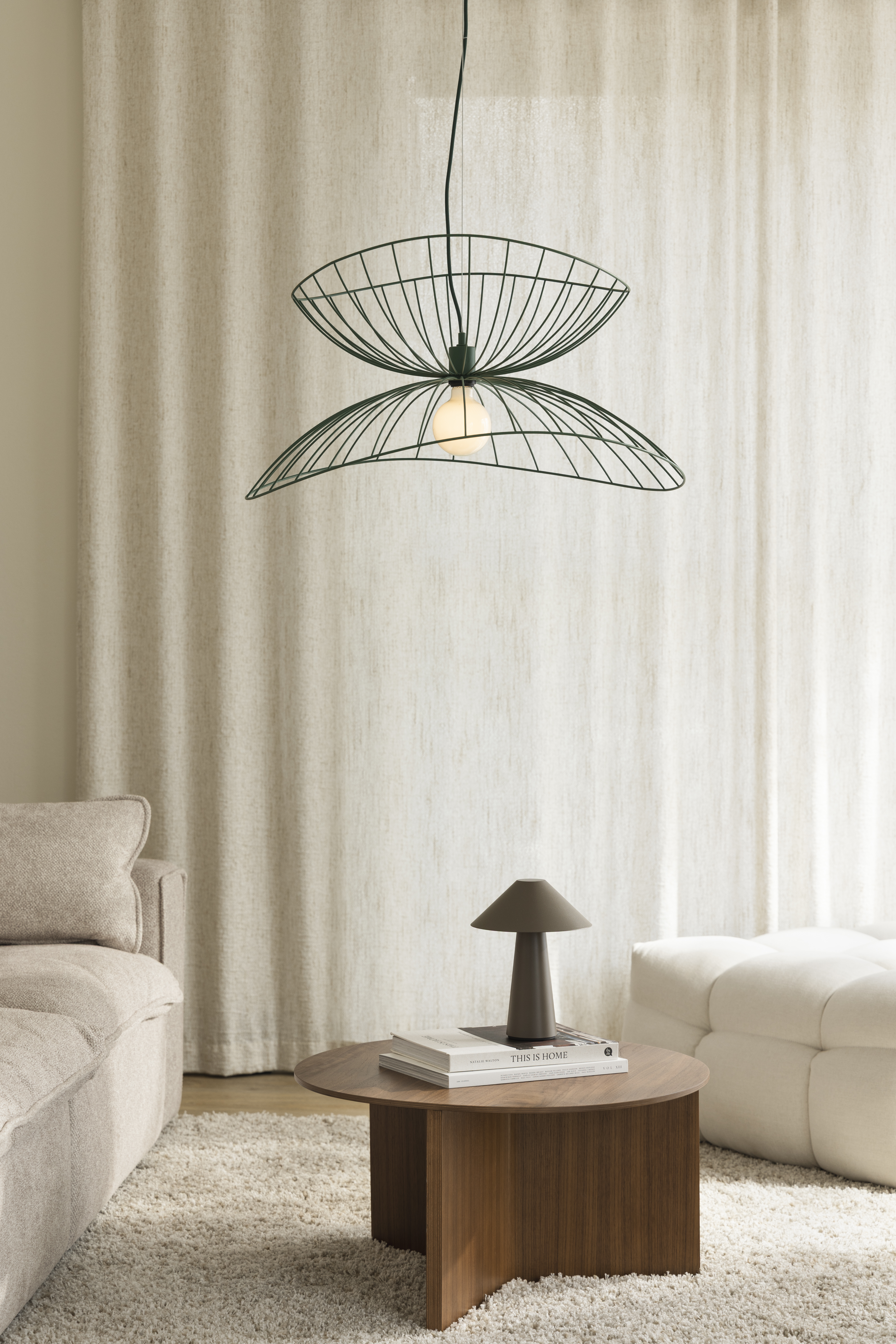 Globen Lighting Cannes Tragbare Tischlampe Braun 26cm