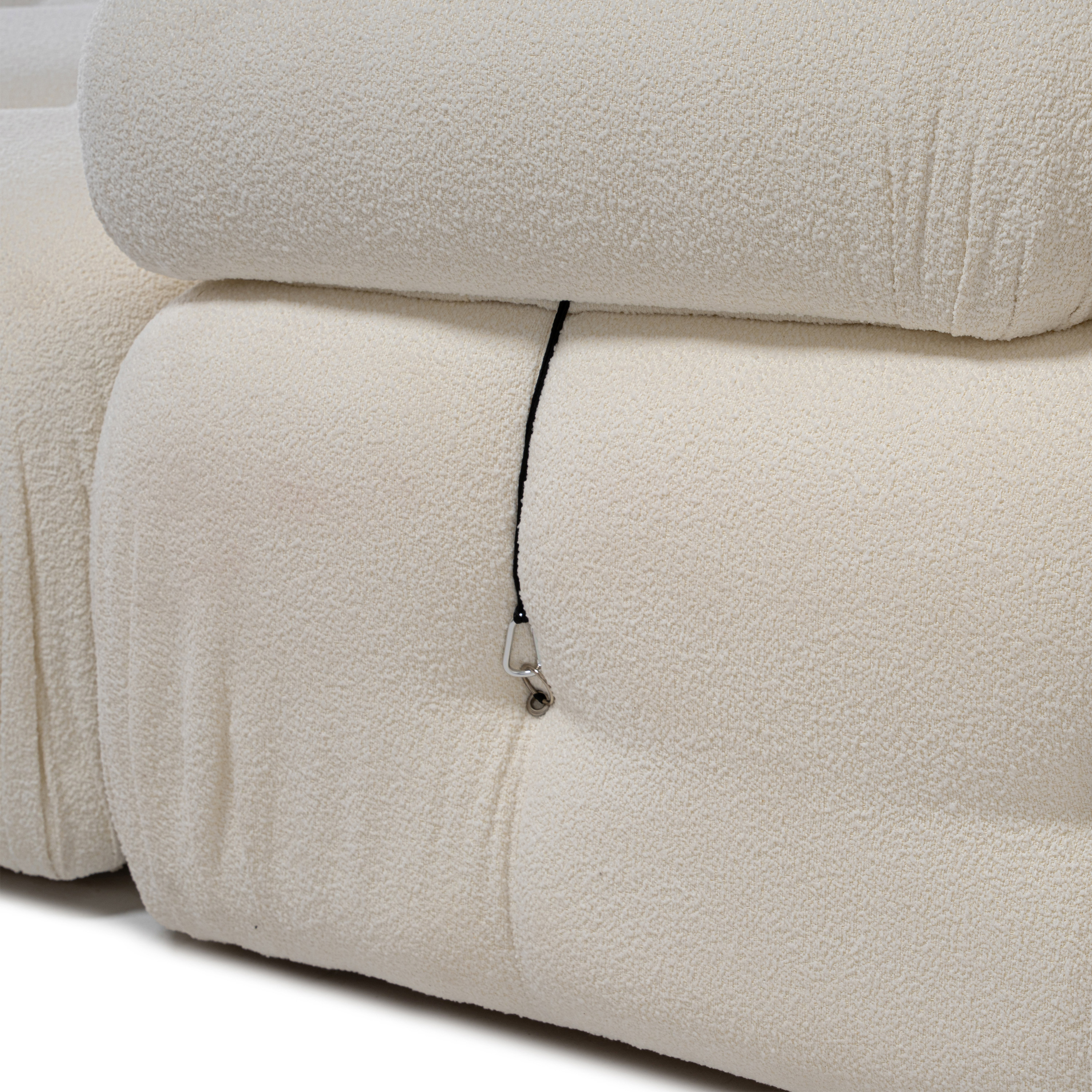 Sleepo Collection Blanca 3-sits Soffa White Bouclé