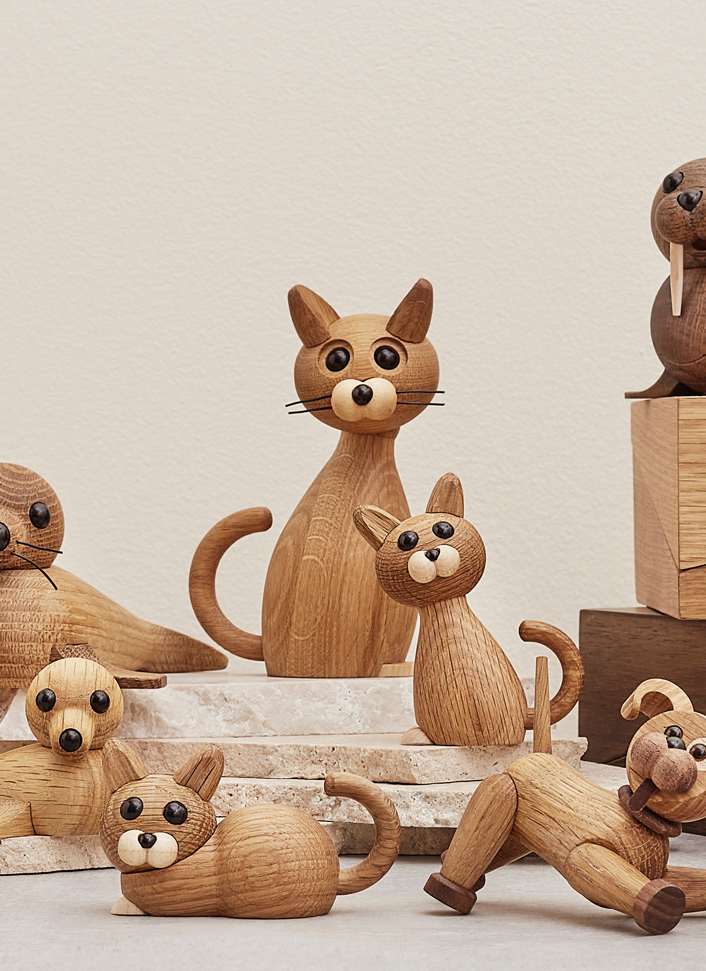 Spring Copenhagen Lucky The Cat Dekorasjon Eik 15.9cm