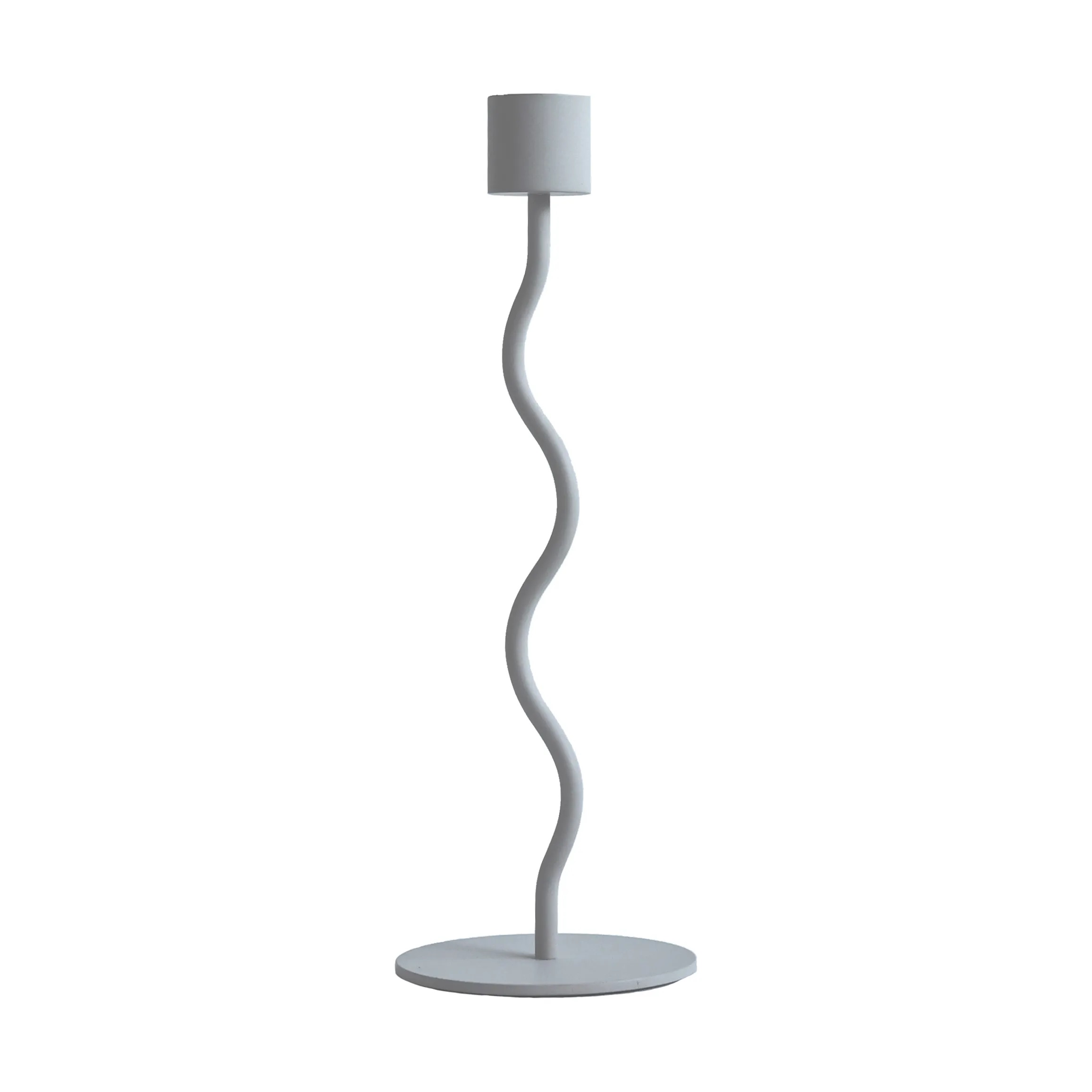 Curved Ljusstake Pale Blue 23cm