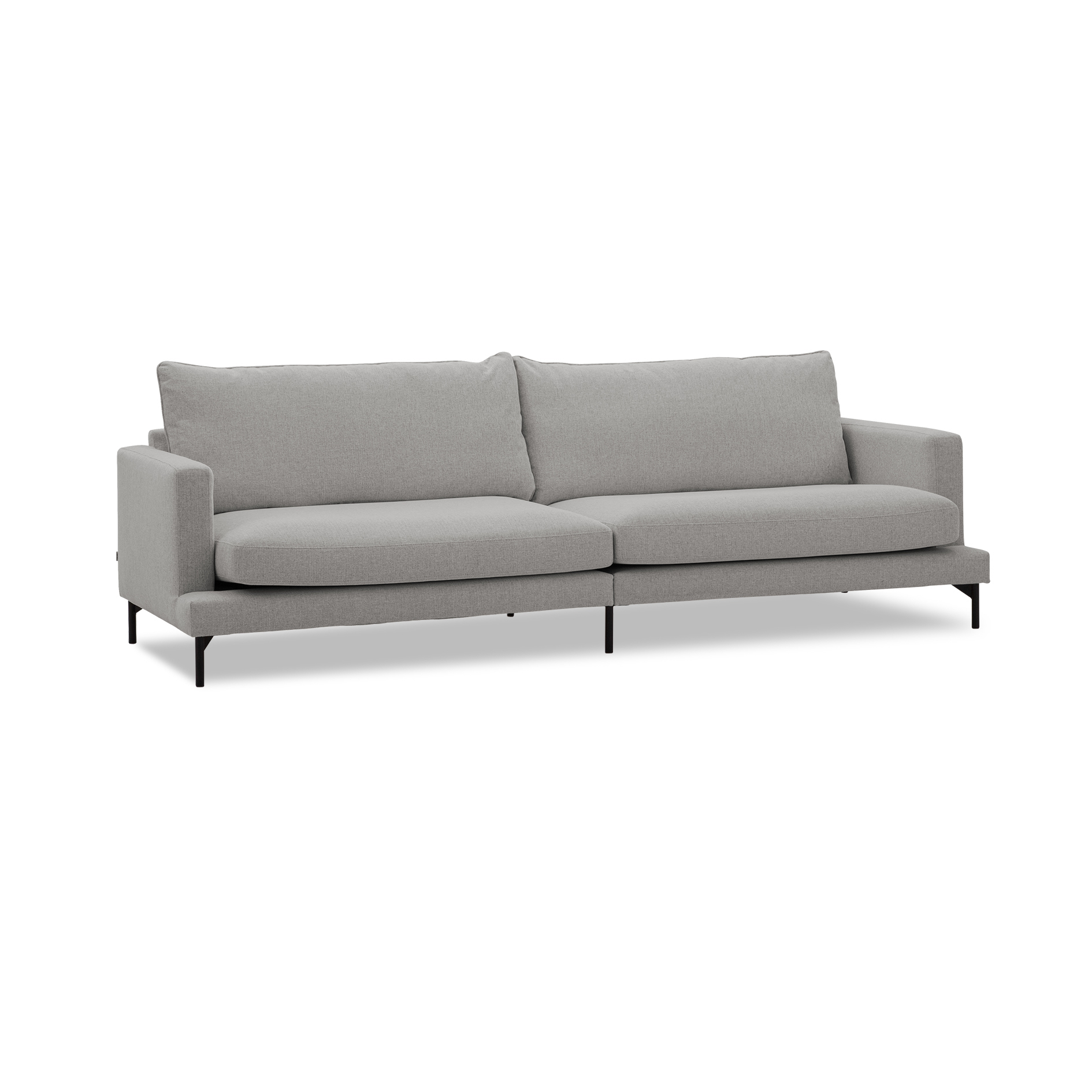 Sleepo Collection - Olivia 4-Sitzer Sofa Silber 266cm - Grau - Sofas
