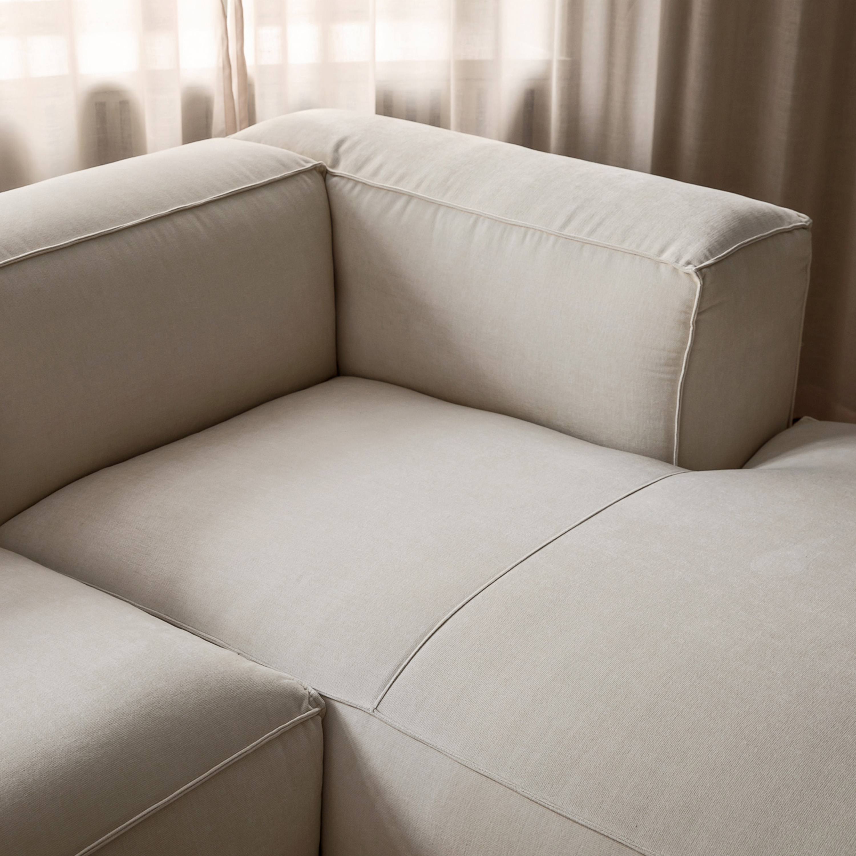 Sleepo Collection Luca Divaanisohva Oikea Creme 309cm