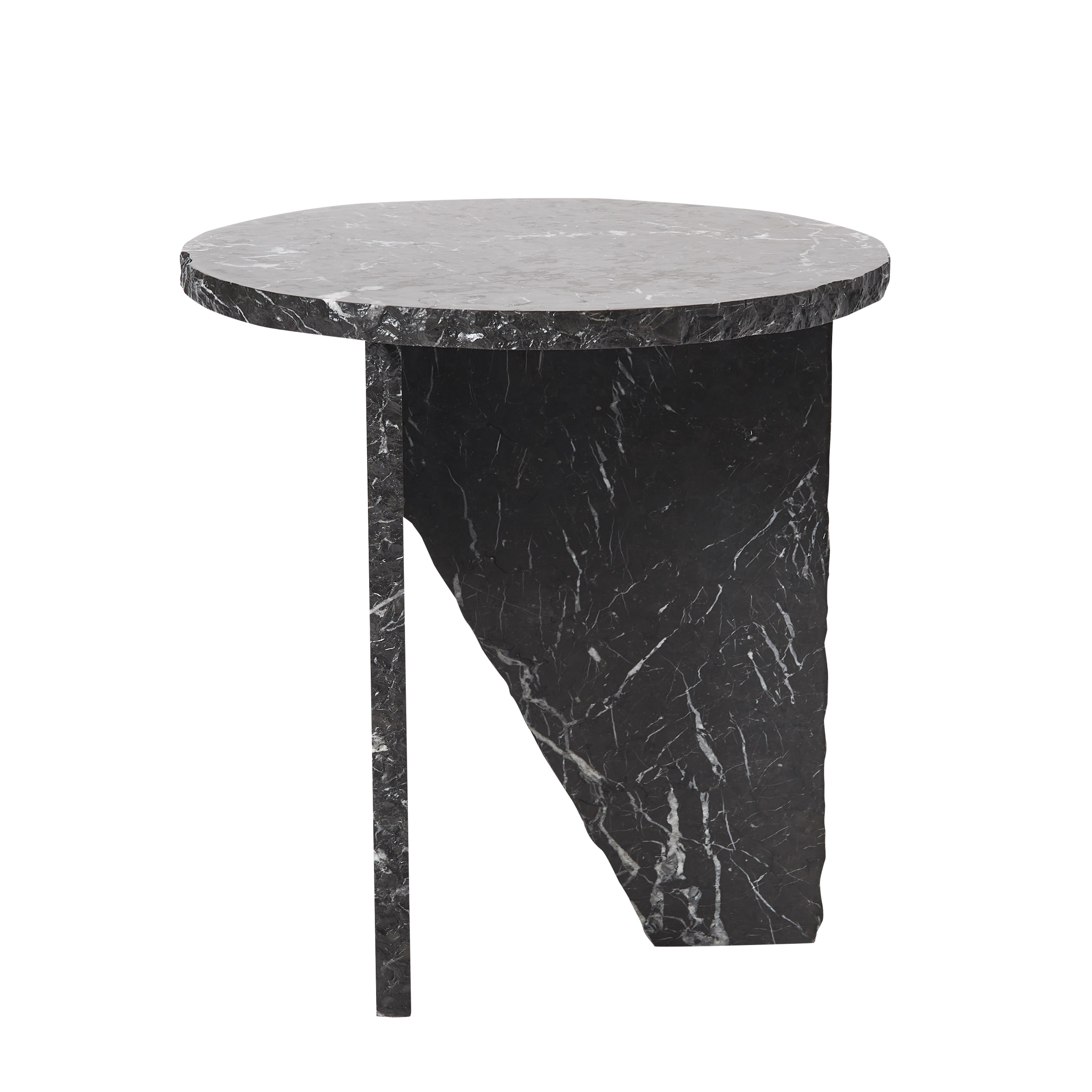 Verde Sidobord Black Marble Ø40