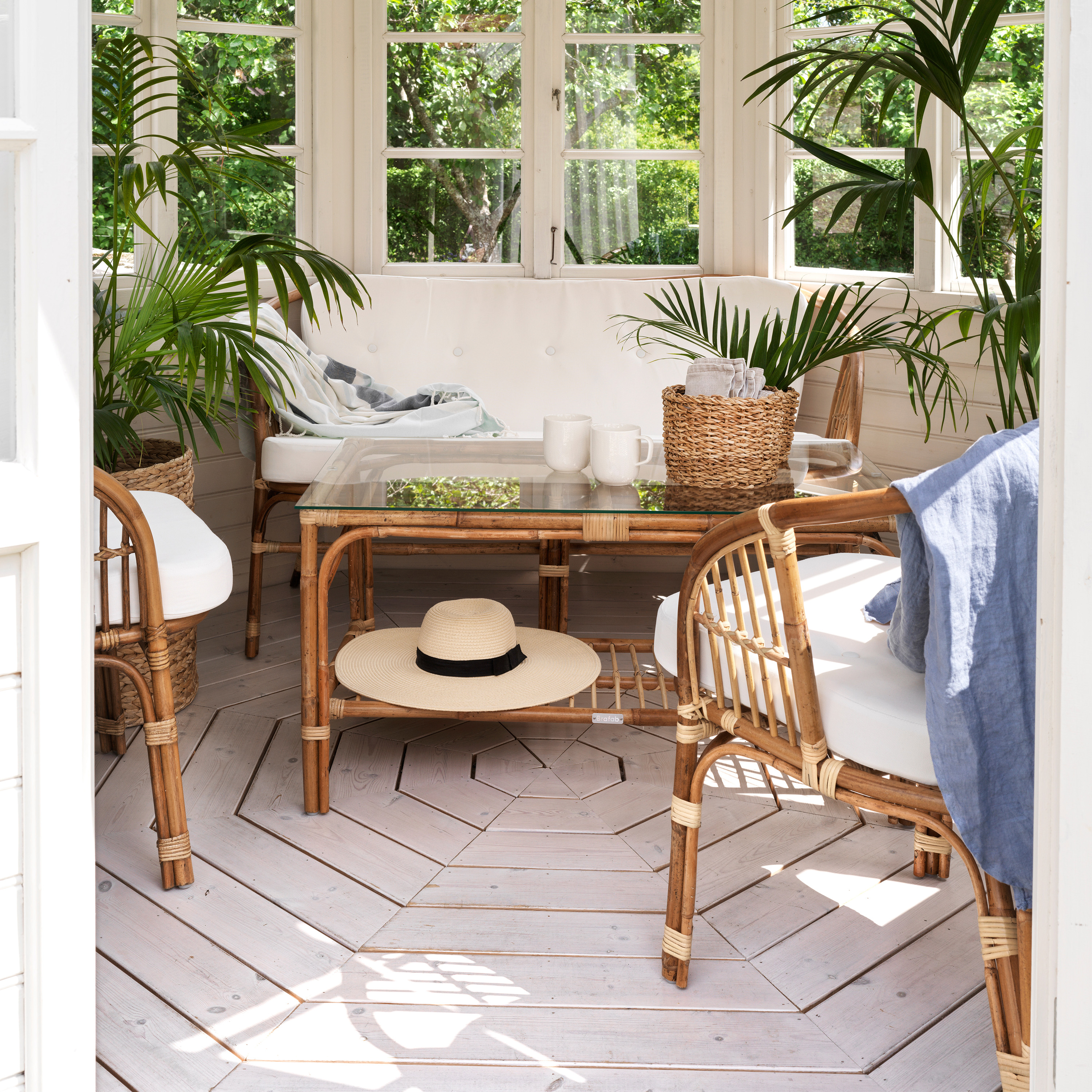 Brafab Astrakan 2-sits Soffa Natur/Vit