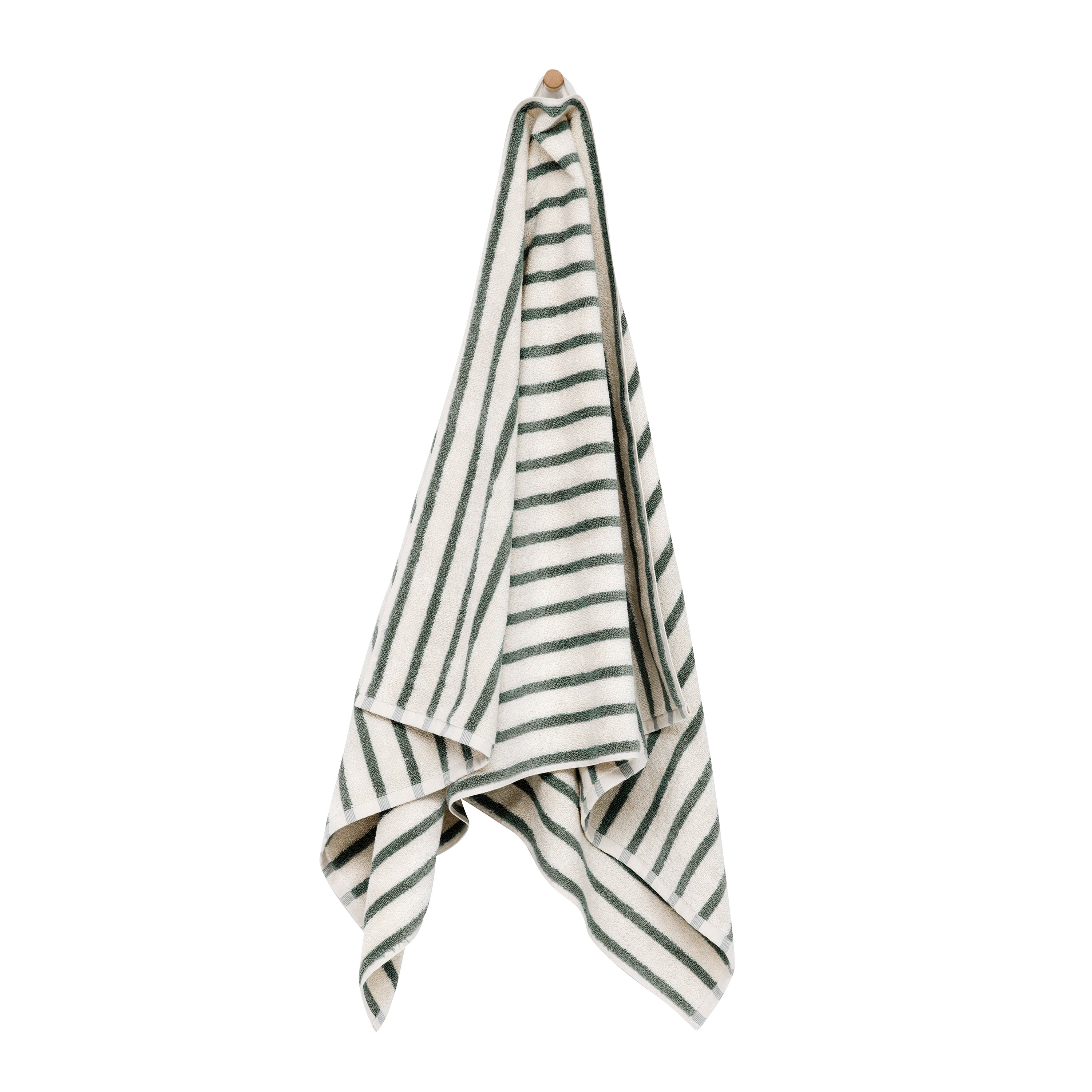 Everyday Stripe Handduk Nordisk Grön 70x140