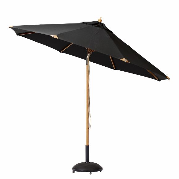 Cinas - Pomino Parasoll Black/Teak Ø330 - Svart