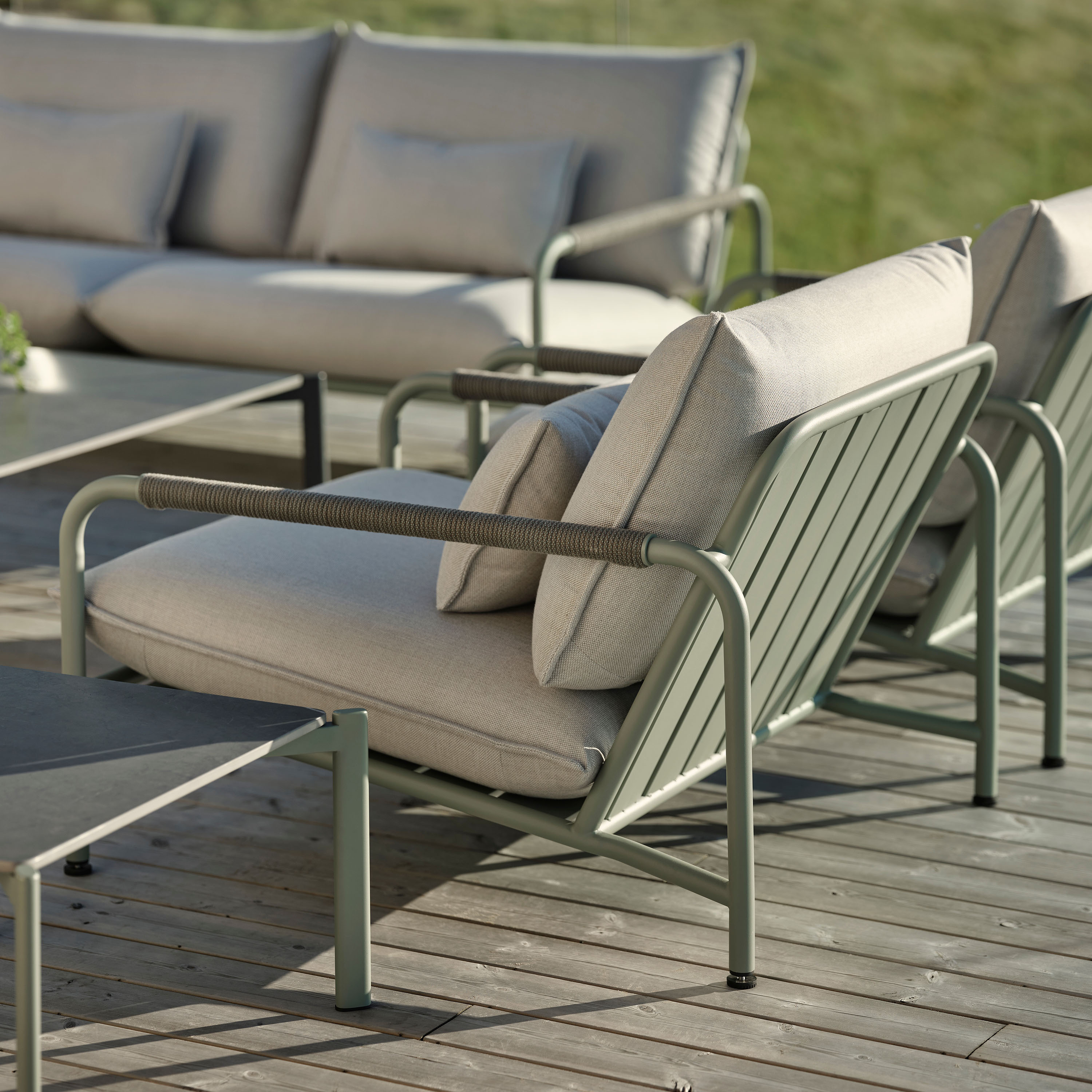 Brafab Lerberget Loungesstol Dusty Green/ash