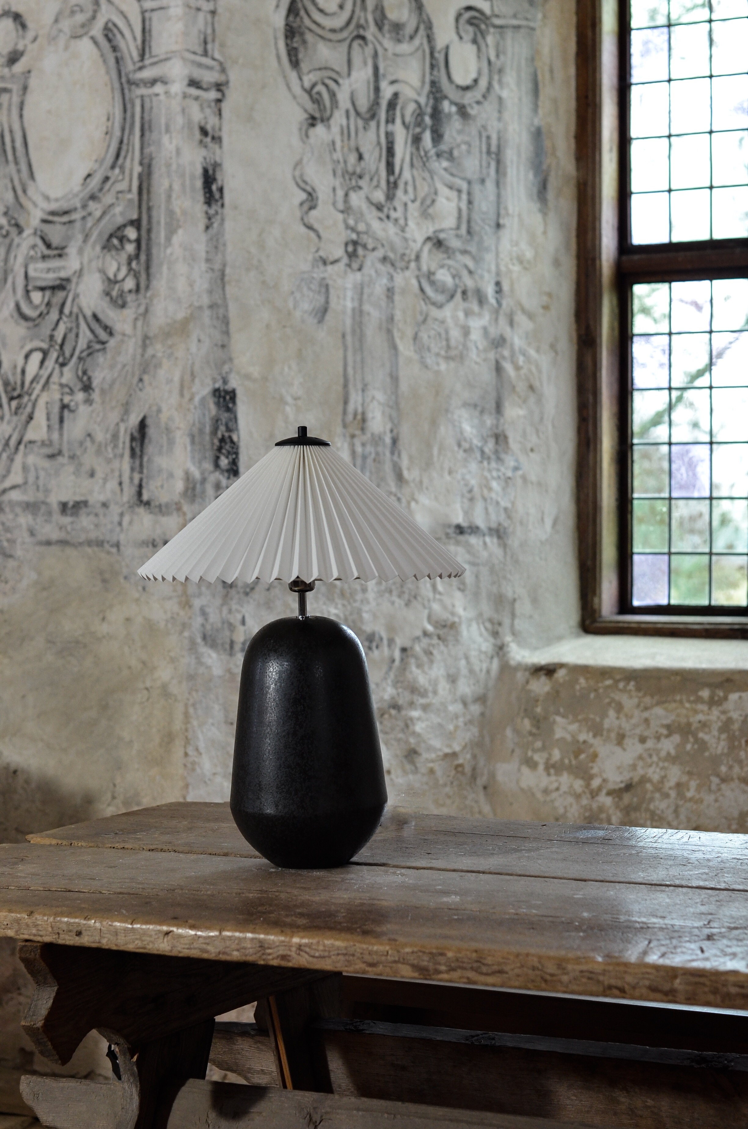 Hallbergs Belysning 9500 Carolin Plissert Lampeskjerm Hvit Ø40