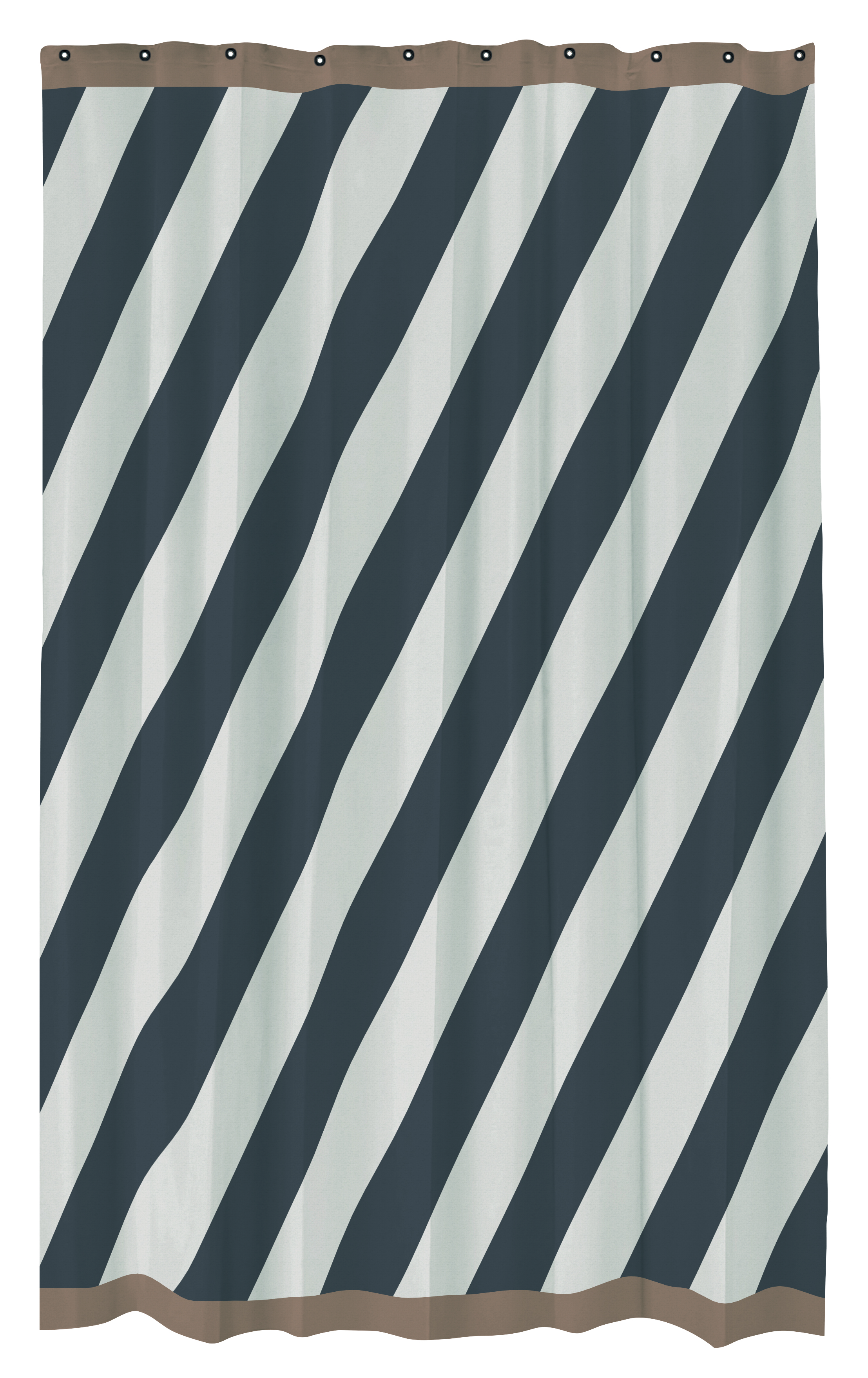Diagonal Duschdraperi Dark Grey
