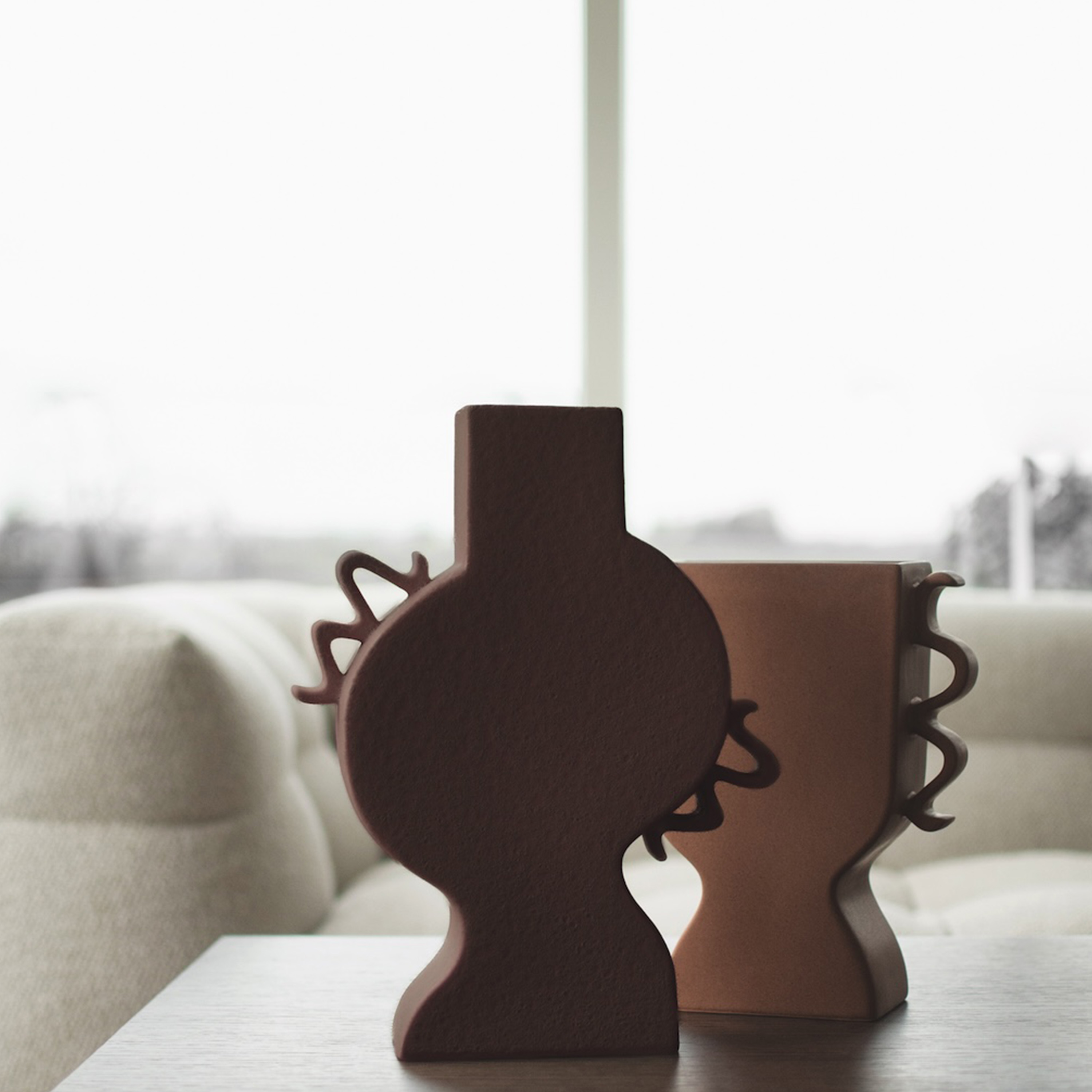 DBKD Flat Vase Terrakotta 25 cm