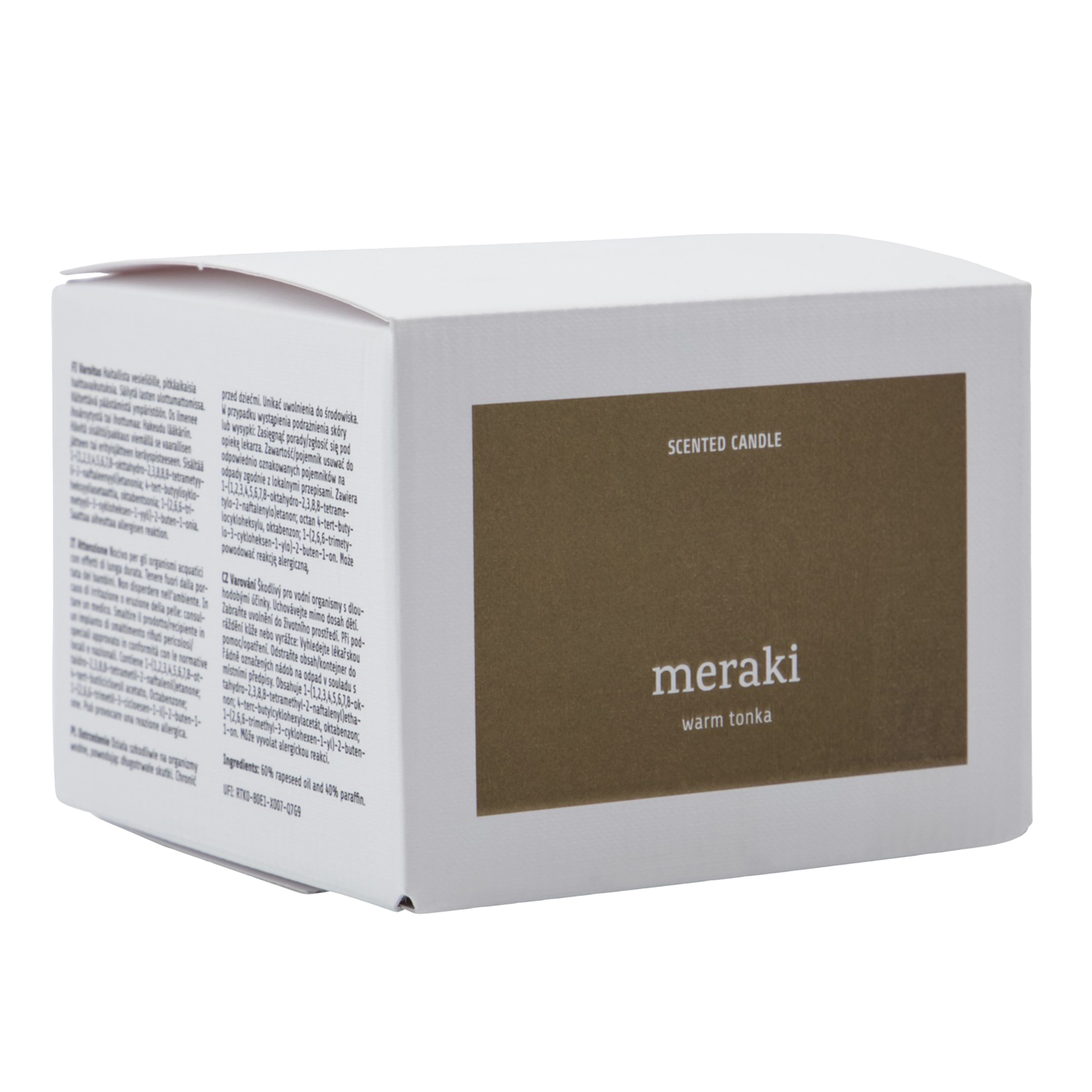 Meraki Warm Tonka Tuoksukynttilä Ø10