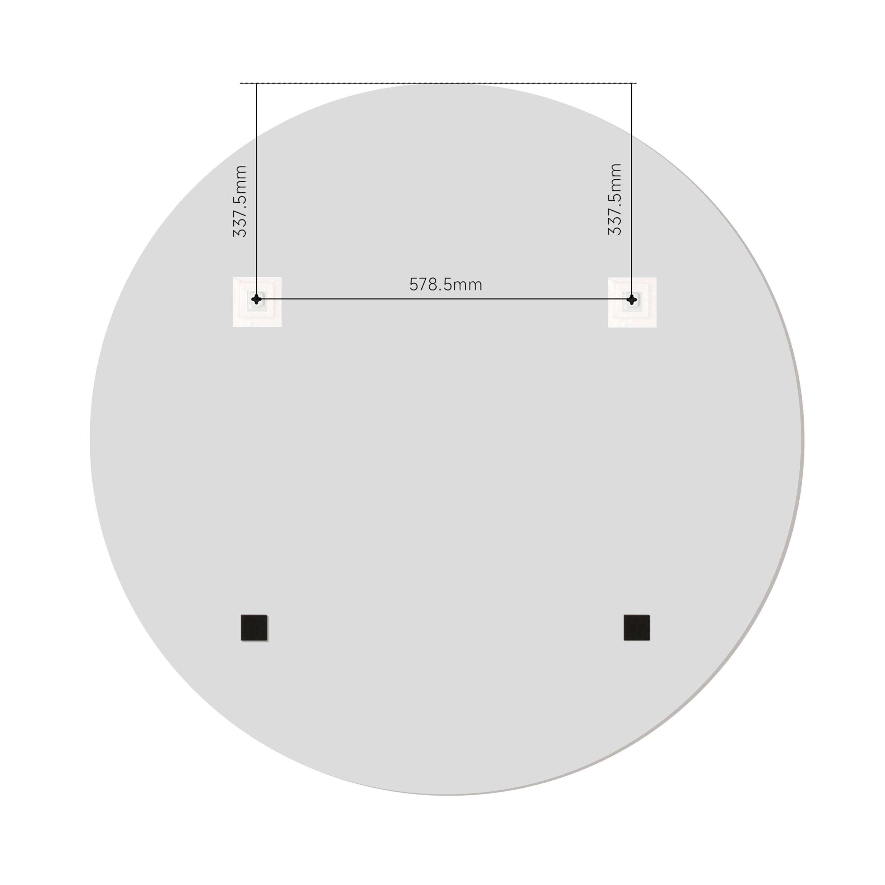 Sleepo Collection Santorini Runder Spiegel Klar 110cm