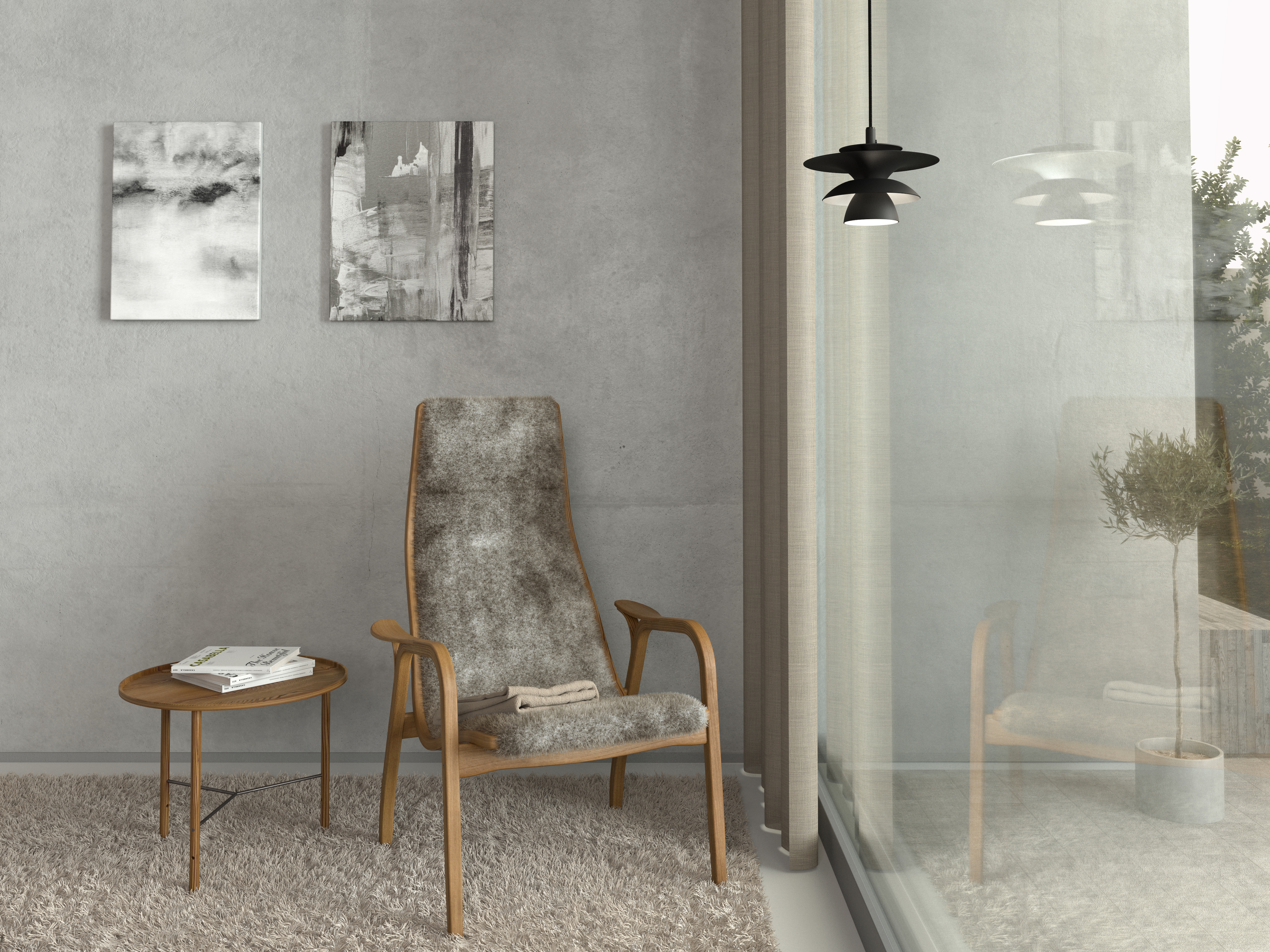 Belid Picasso Taklampa Mattschwarz Ø18