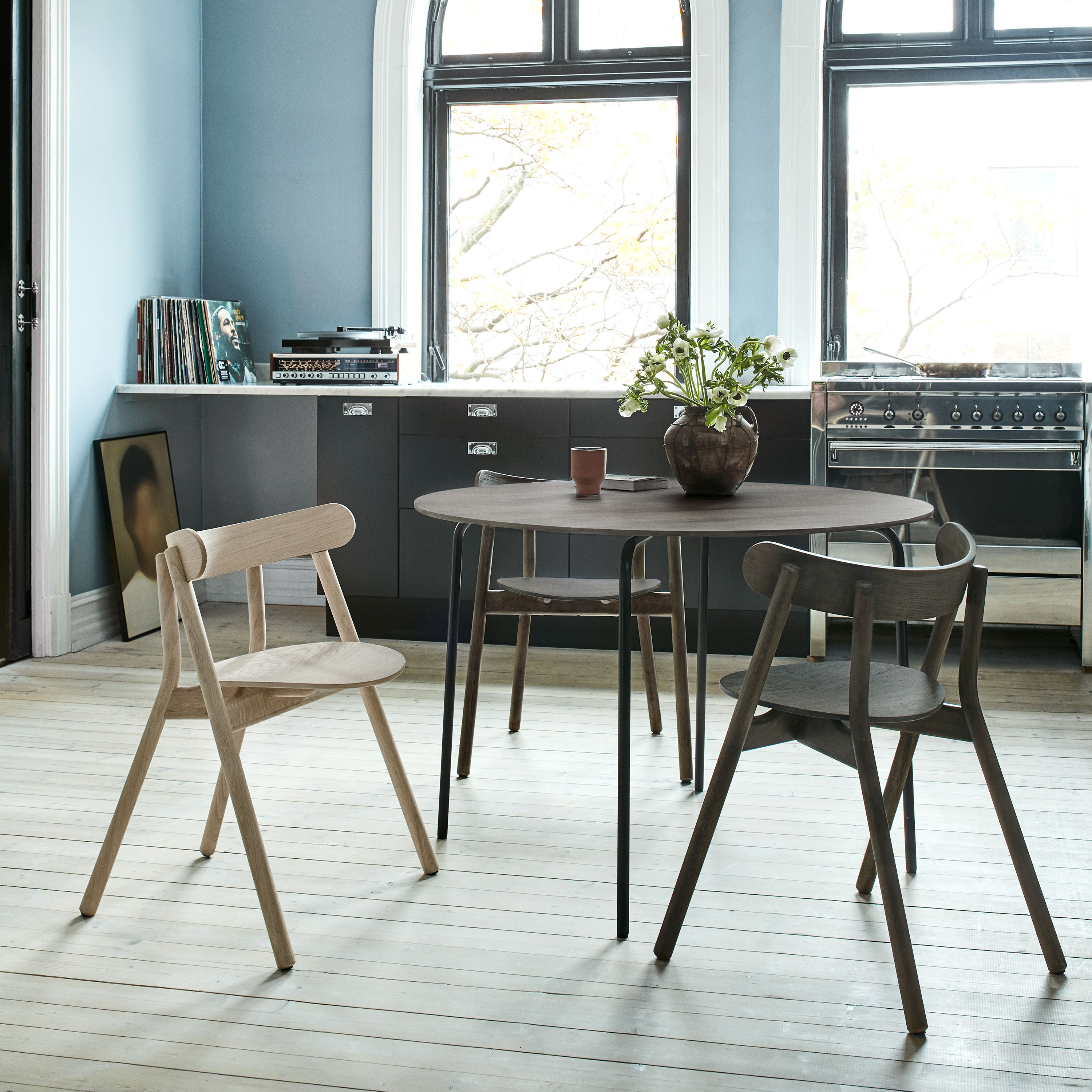 Northern Oaki Spisestol Black Painted Oak