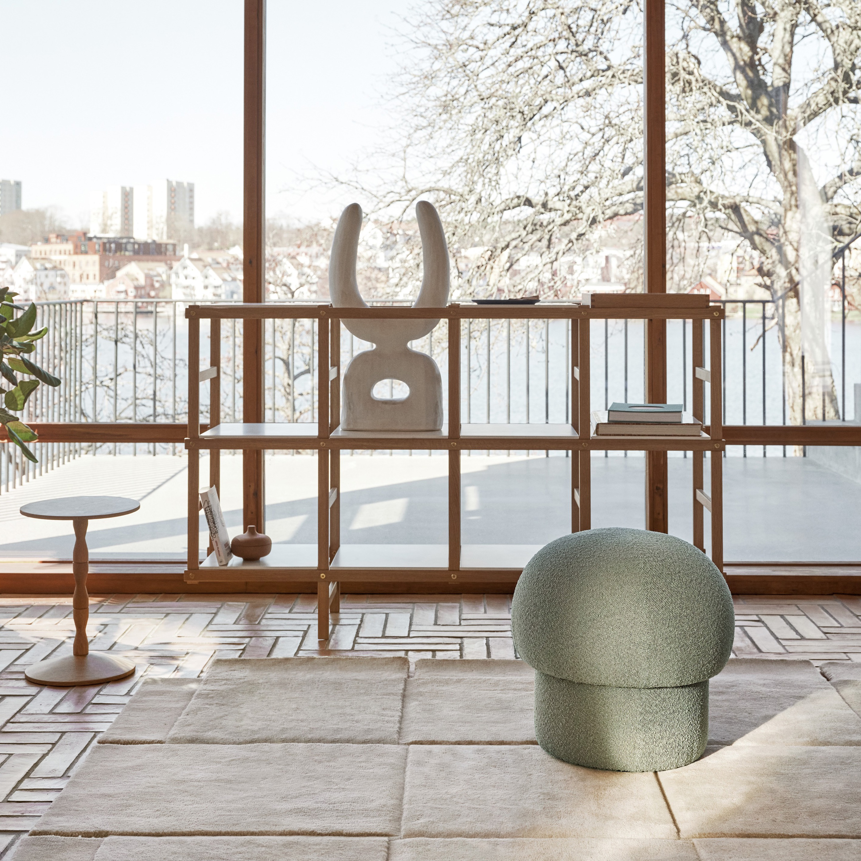 Design House Stockholm Uno Sittpuff Green Ø50